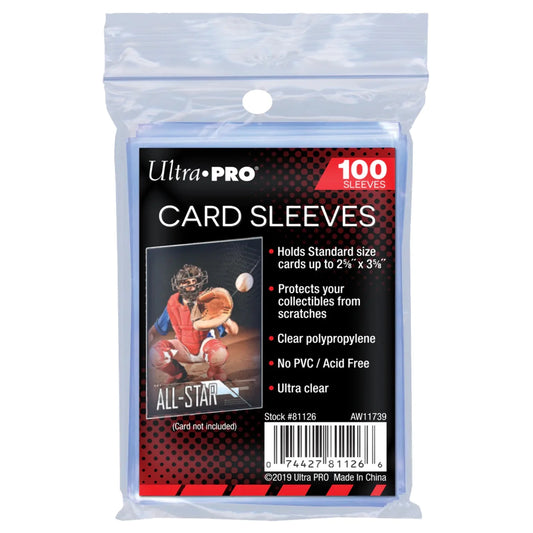 Ultra PRO - 2-1/2" x 3-1/2" Soft Card Sleeves 100-Count Pack AW11739