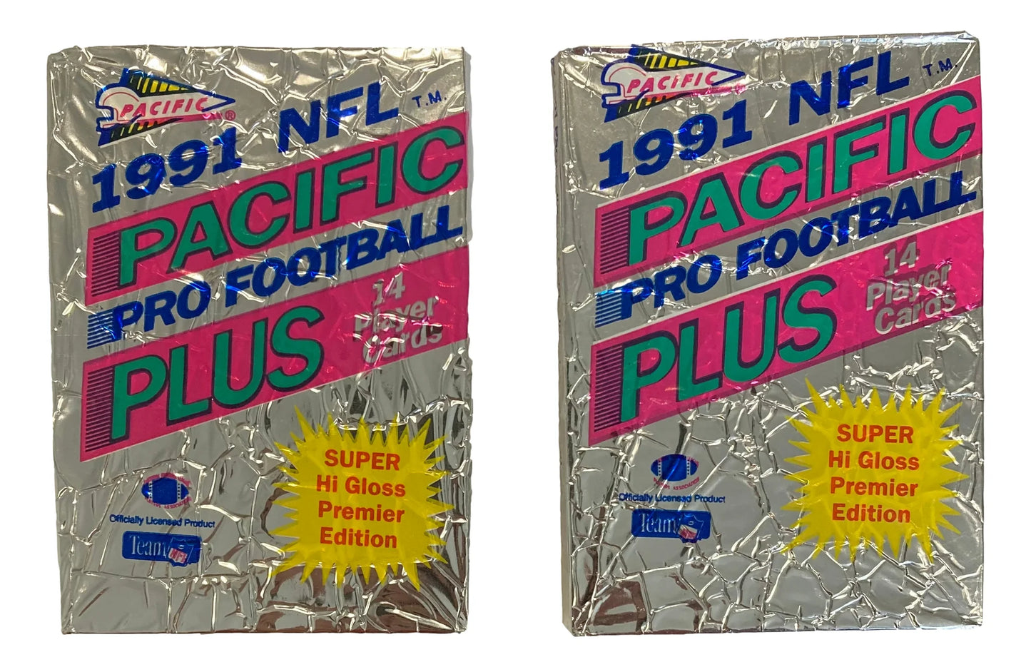 1991 NFL Pacific Plus Series 1 Pro Football Premier Edition (14 Player Cards Per Pack)