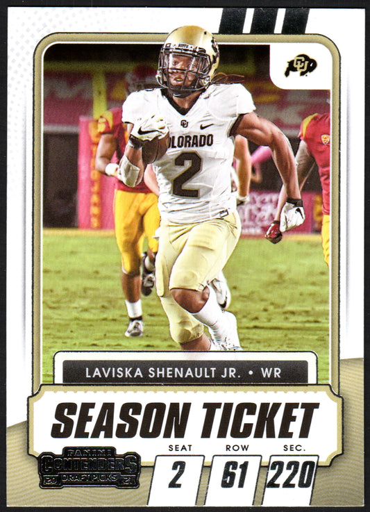 Laviska Shenault Jr. Colorado Buffaloes  #98 Season Ticket - 2021 Panini