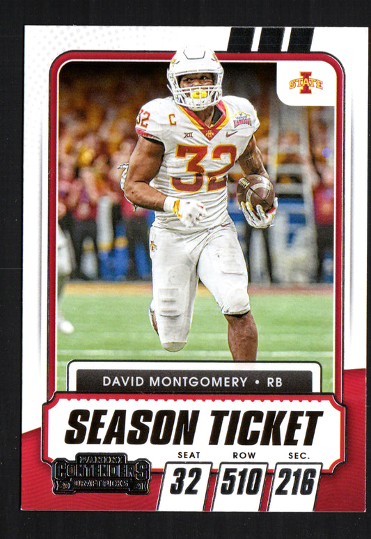 David Montgomery Iowa State Cyclones #65 Season Ticket - 2021 Panini