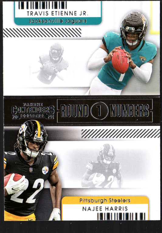 Najee Harris / Travis Etienne Jr. Pittsburgh Steelers / Jacksonville Jaguars #RN-TET - 2021 Panini Round 1 Numbers