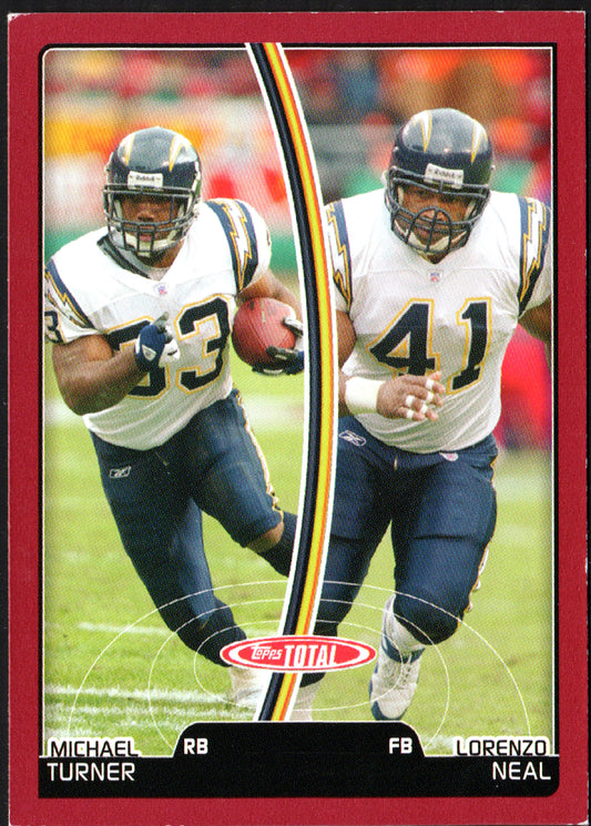 Michael Turner / Lorenzo Neal San Diego Chargers #423 Red - 2007 Topps Total