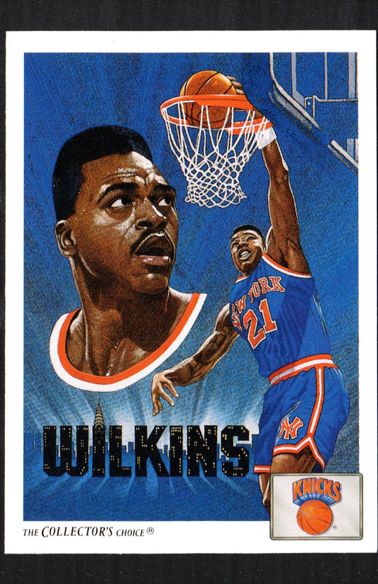 Team Checklist Gerald Wilkins New York Knicks #84 - 1991-92 Upper Deck