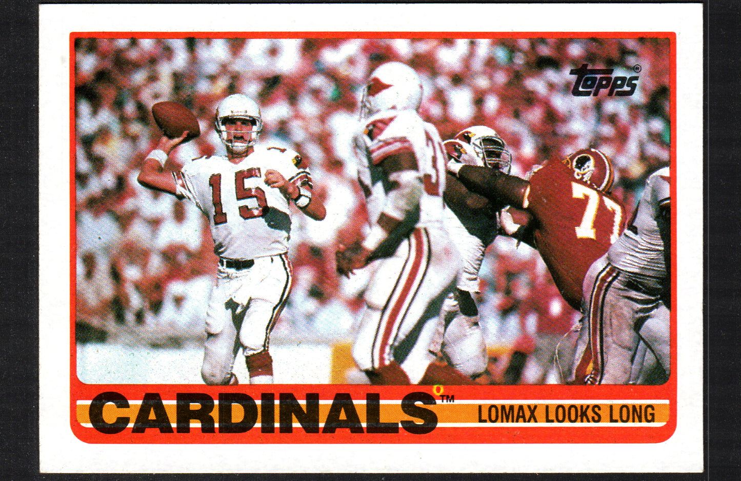 Team Leaders Lomax Looks Long Phoenix Cardinals #276 - 1989 Topps