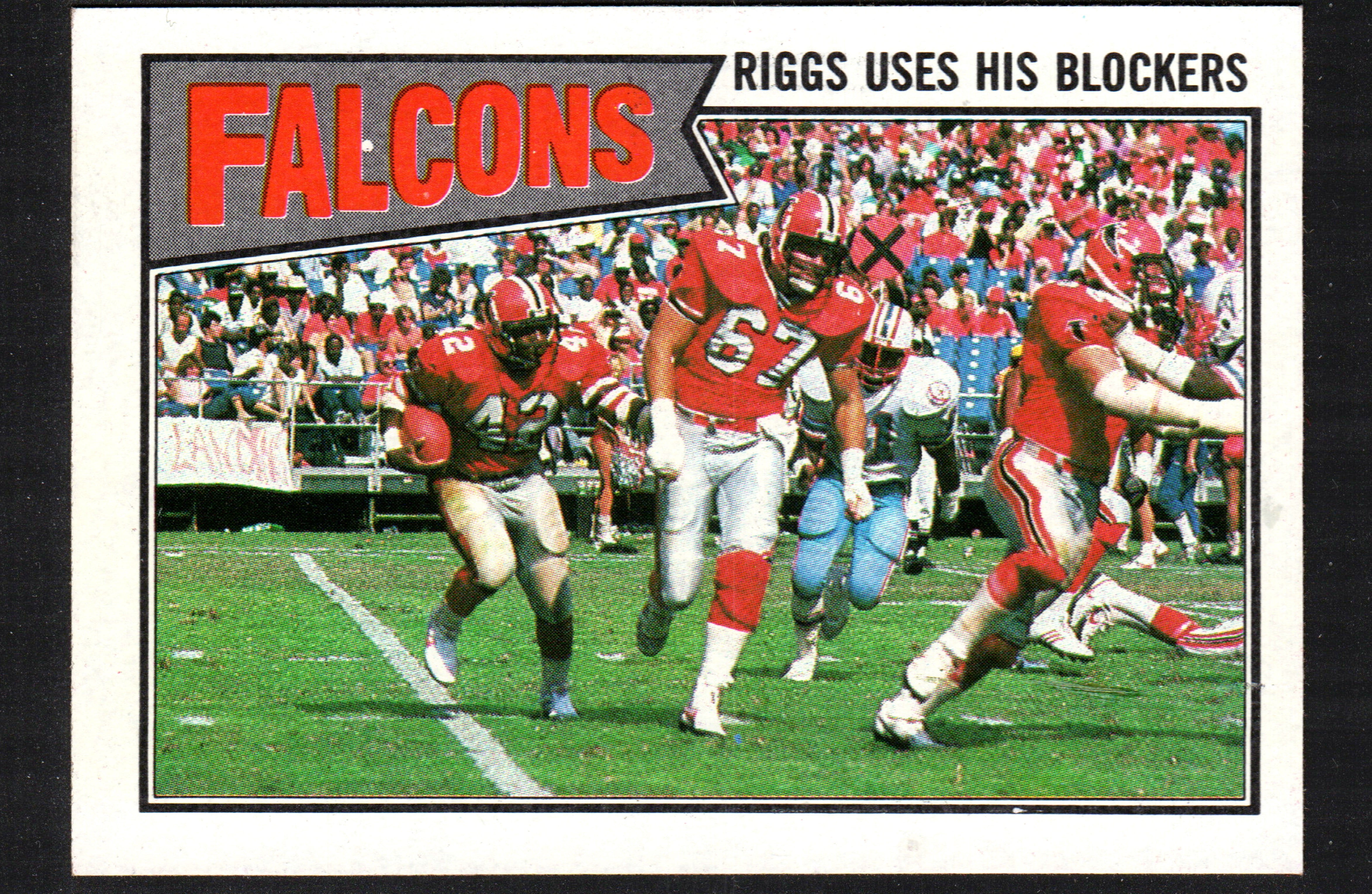 Team Leaders Riggs Uses His Blockers Atlanta Falcons 248 1987 Topps