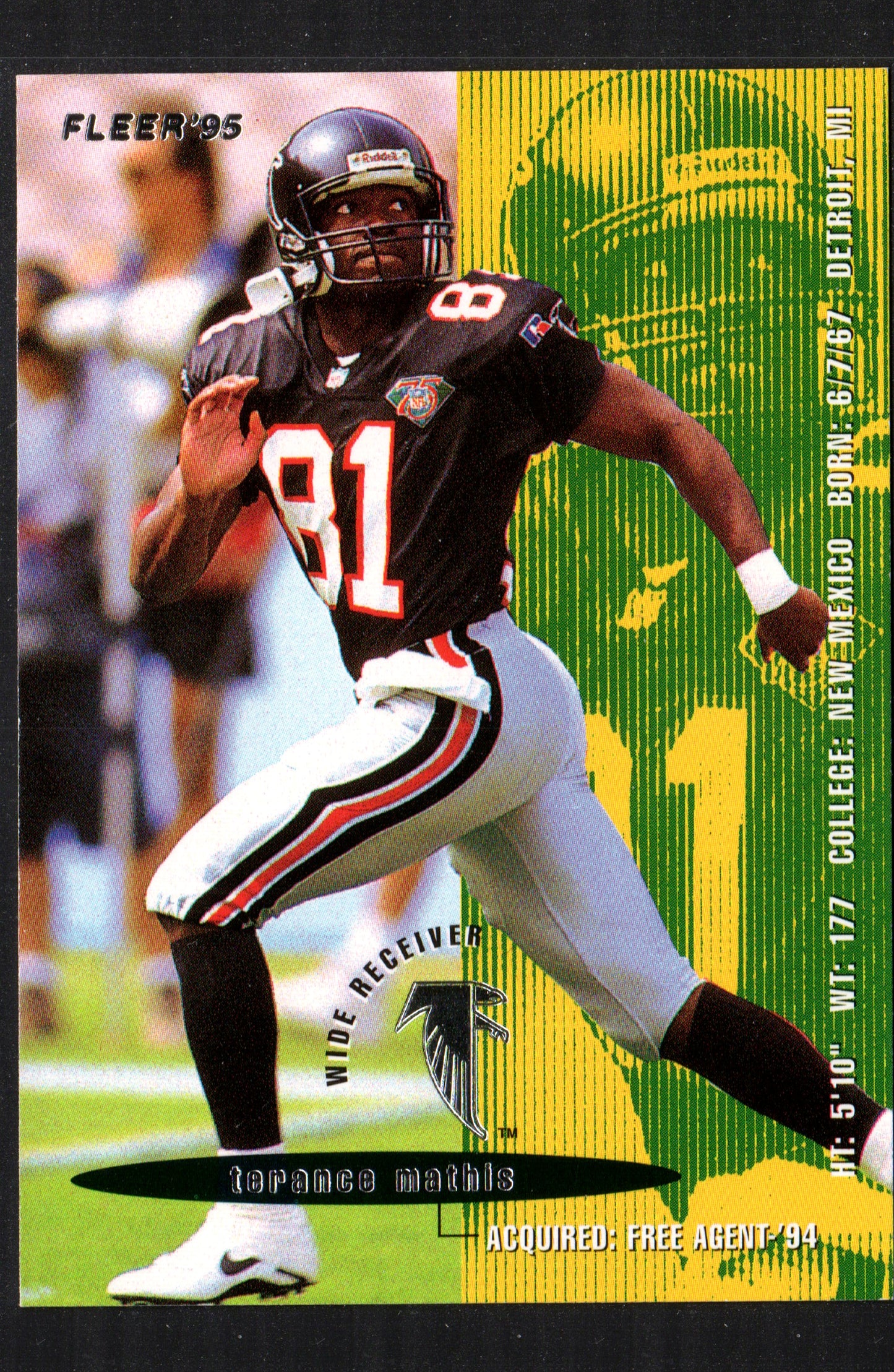 Terance Mathis Atlanta Falcons #23 - 1995 Fleer