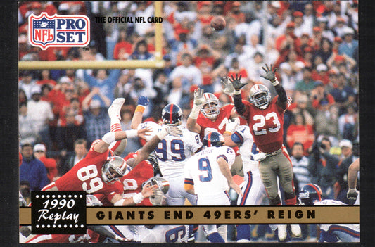 1990 Replay Giants End 49ers' Reign Matt Bahr New York Giants / San Francisco 49ers #342  - 1991 Pro Set