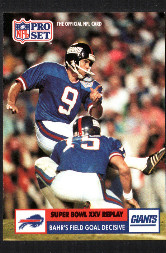 Super Bowl XXV Replay Matt Bahr New York Giants / Buffalo Bills #53 - 1991 Pro Set