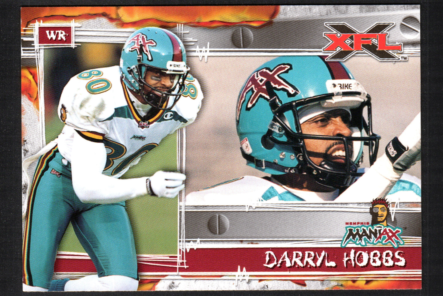 Darryl Hobbs Memphis Maniax #55 - 2001 Topps XFL