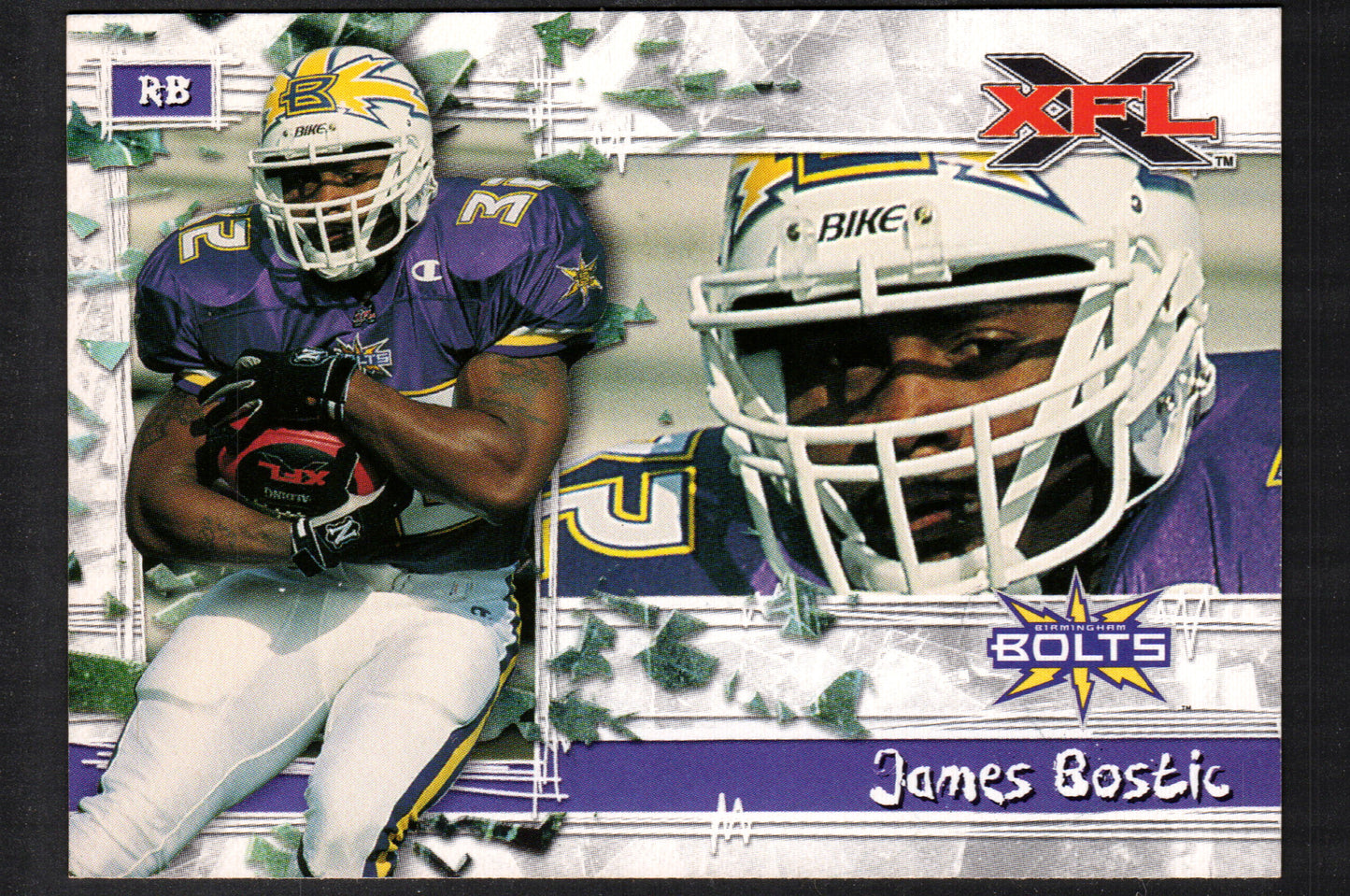 James Bostic Birmingham Thunderbolts #P2 - 2001 Topps XFL