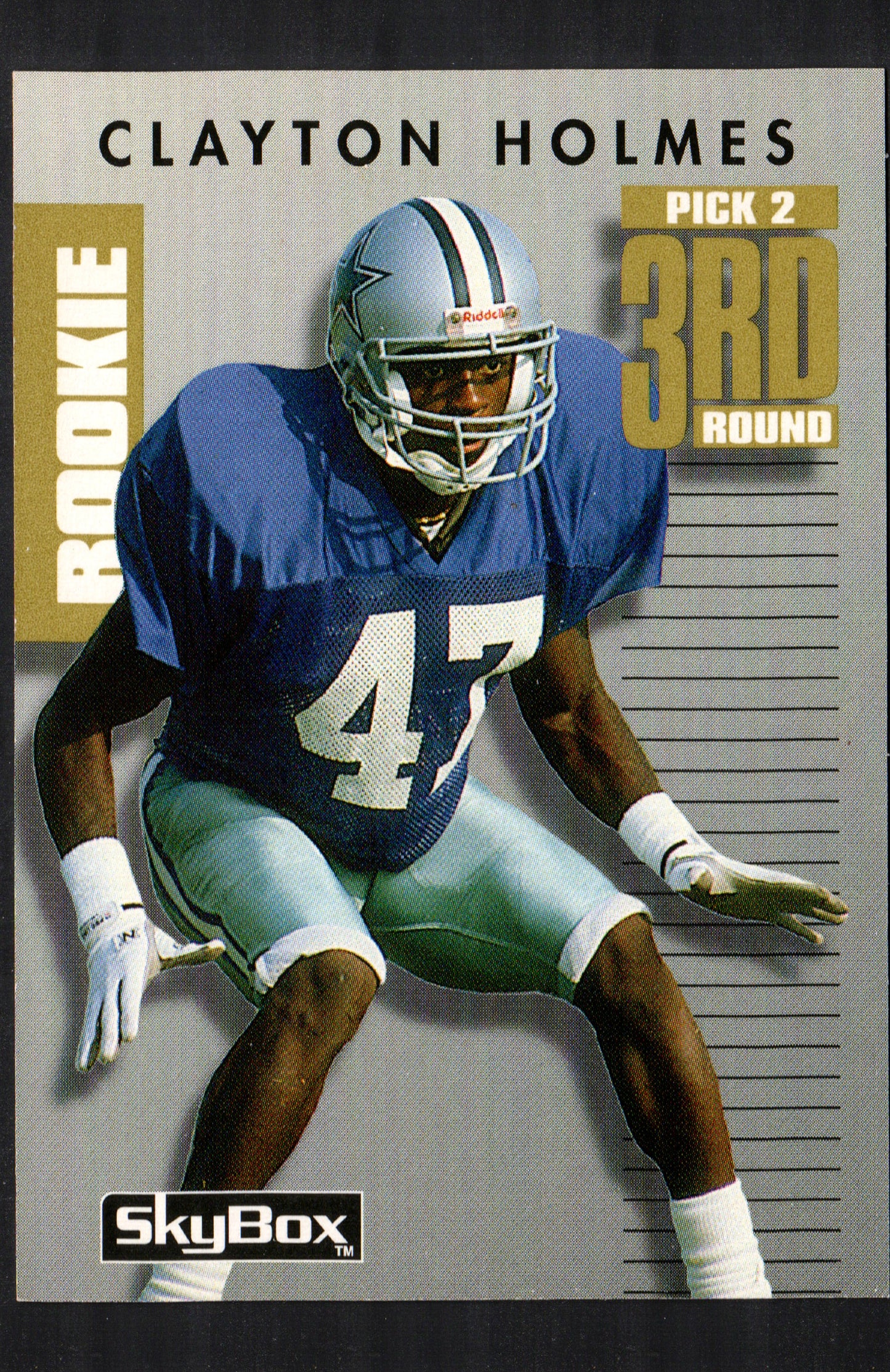 Clayton Holmes Dallas Cowboys #79 - 1992 Skybox Primetime