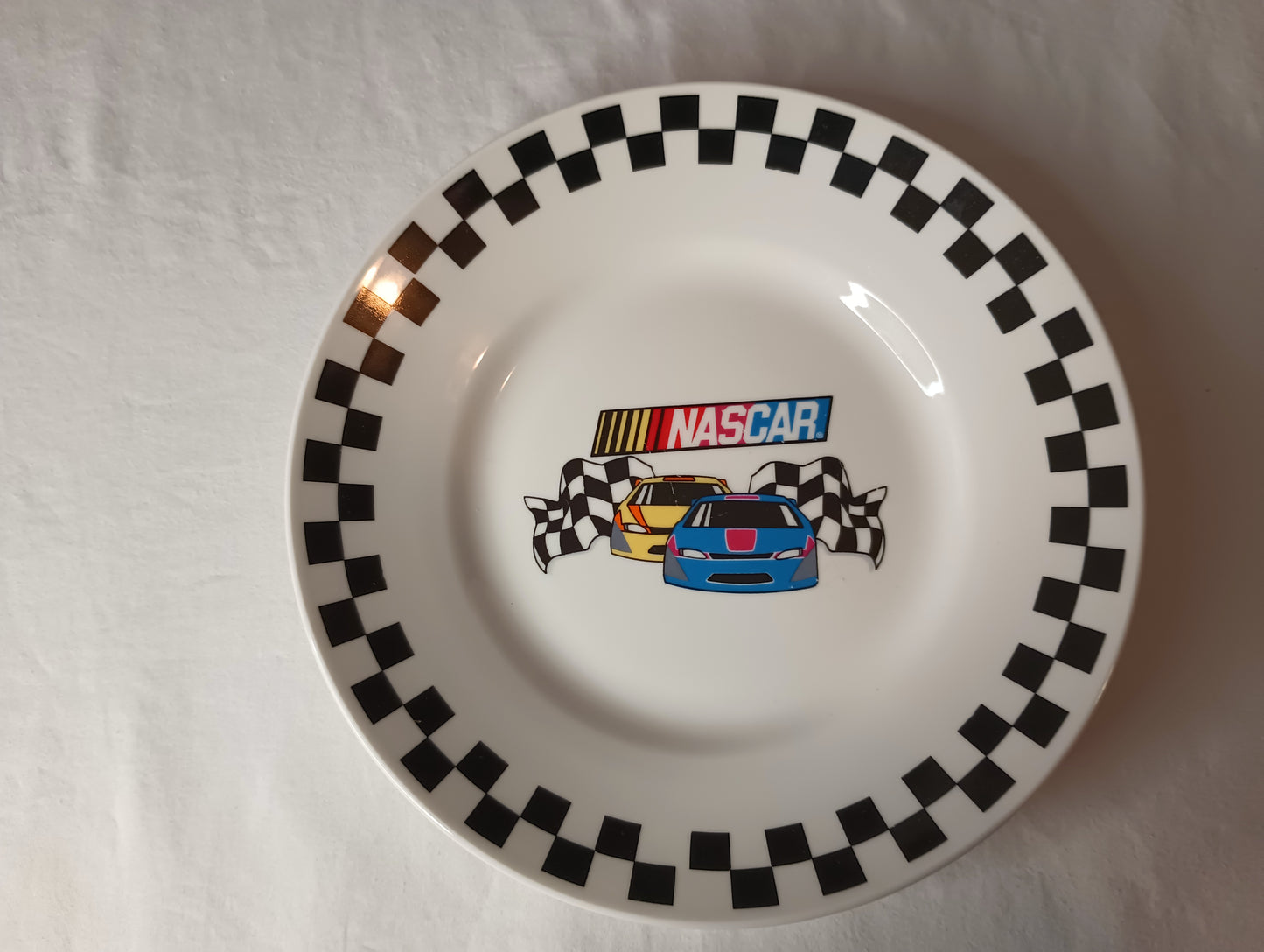 Nascar Victory 2002 Marketed by Gibson Dinnerware 3 Piece Set, Lunch plate, bowl, Salad Bowl