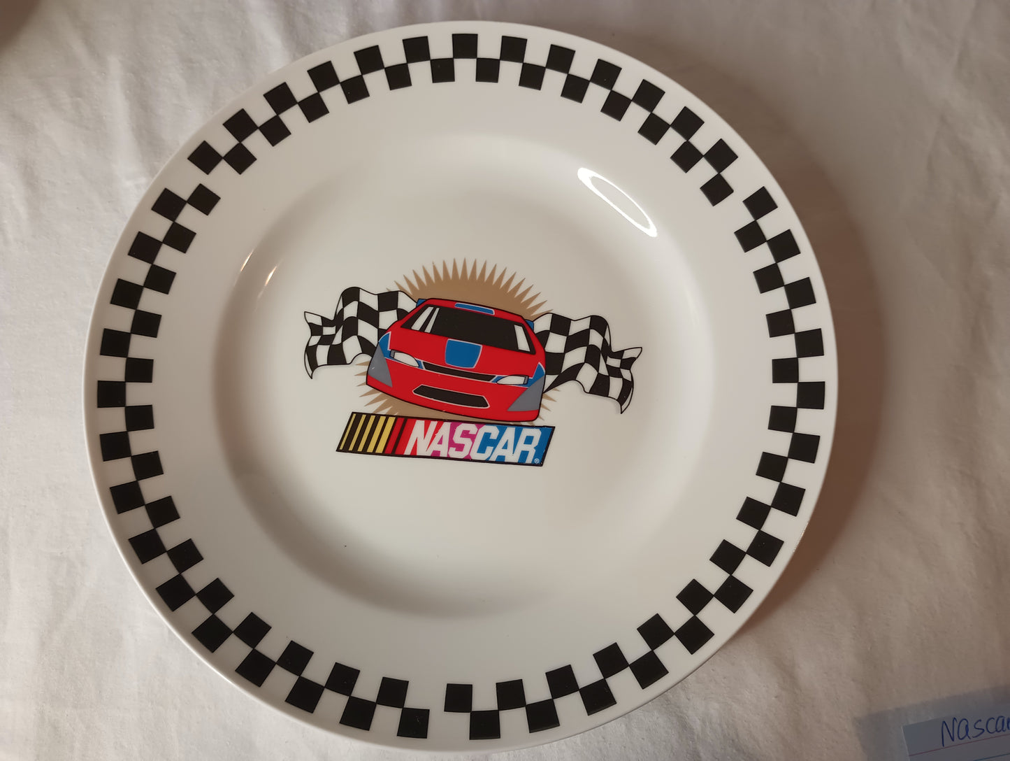 Nascar Victory 2002 Marketed by Gibson Dinnerware 3 Piece Set, Lunch plate, bowl, Salad Bowl