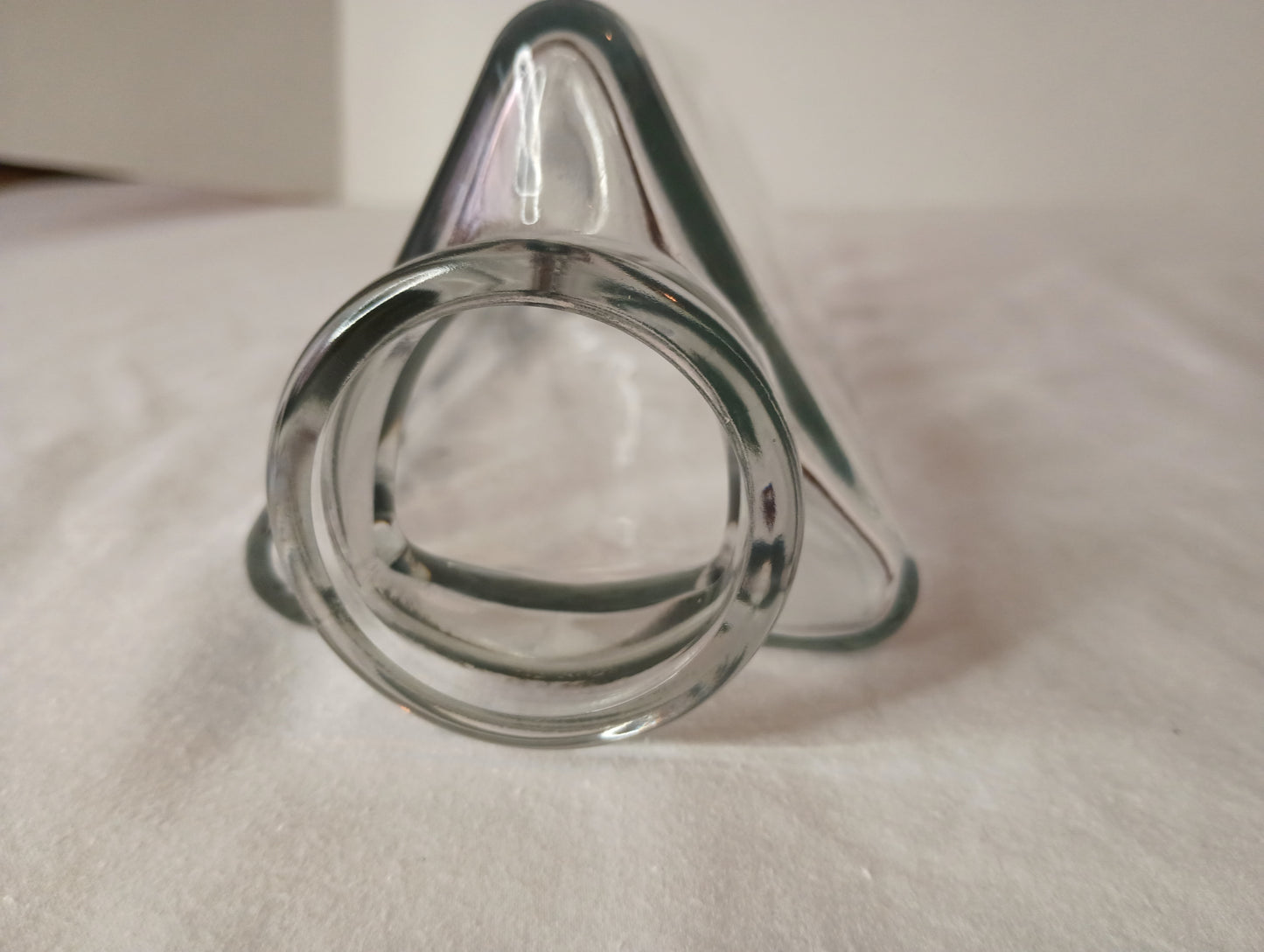 Clear Triangle Vintage Glass Vase