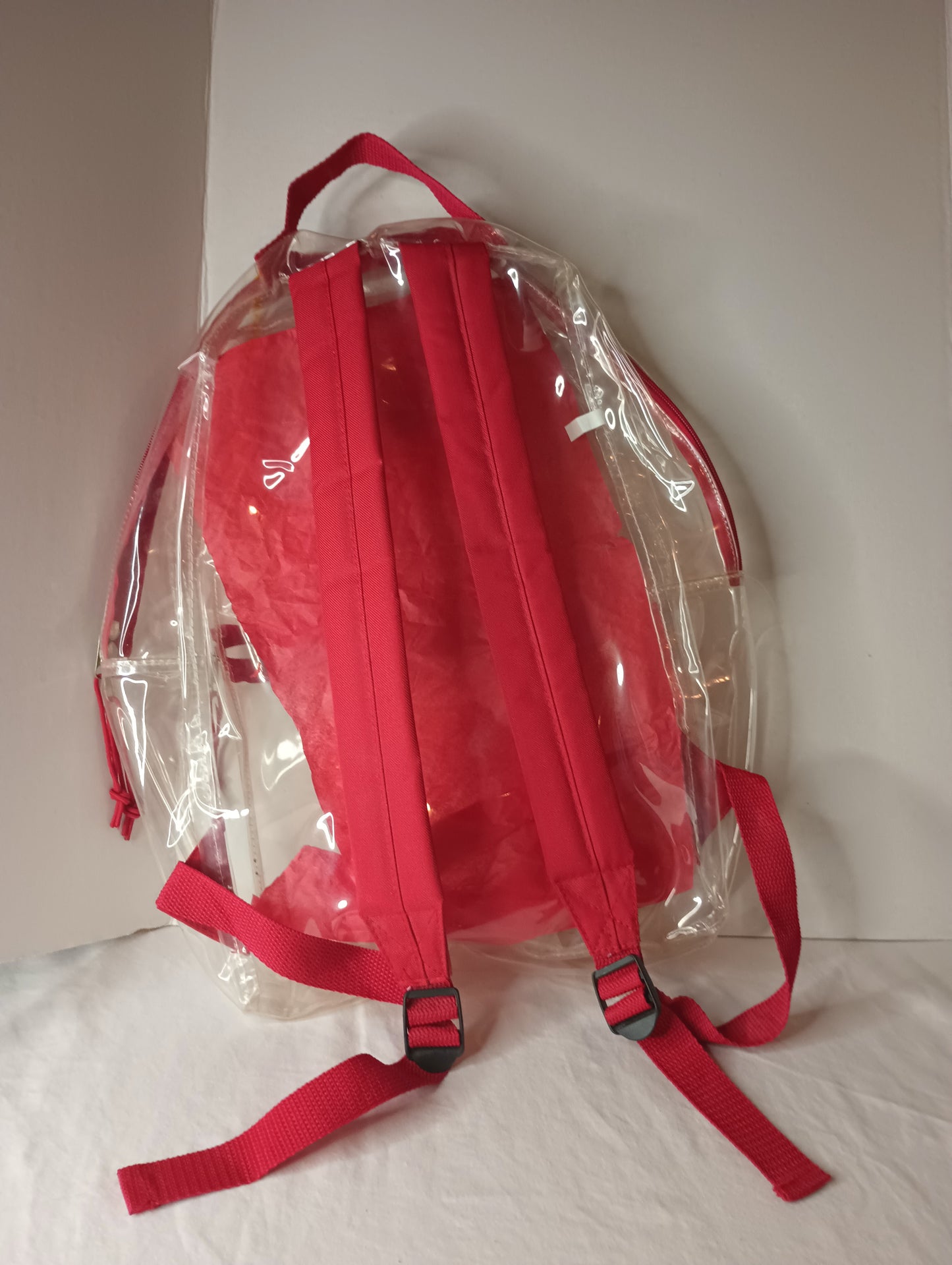 Trailmaker equipment Clear Backpack with Red Trim