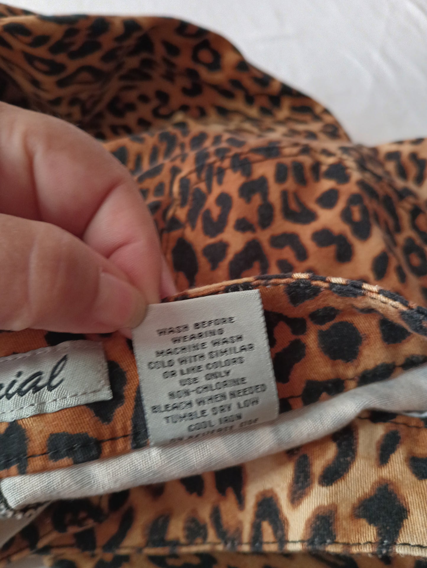 Emperial Size 1 Leopard Print Jeans