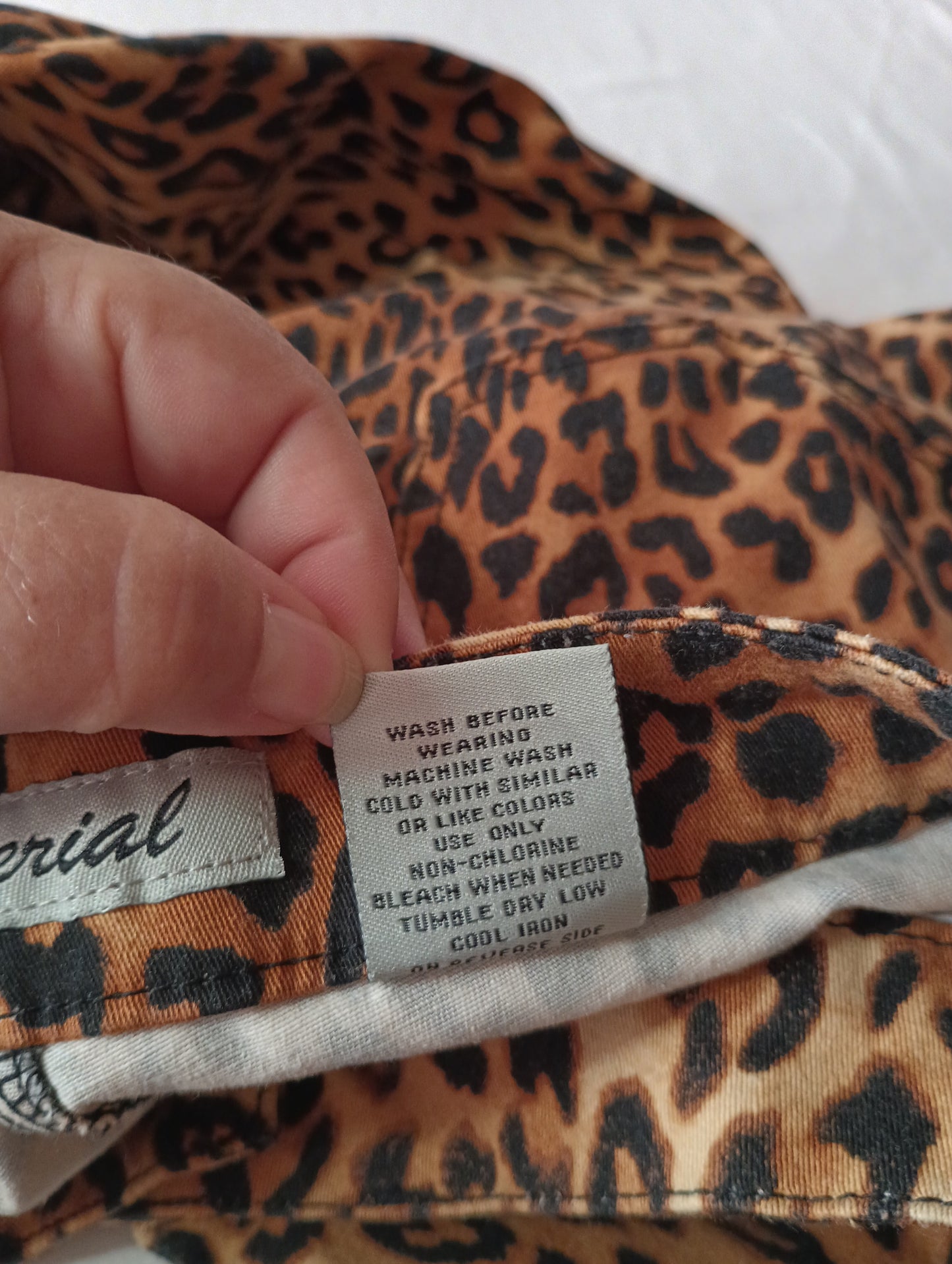 Emperial Size 1 Leopard Print Jeans