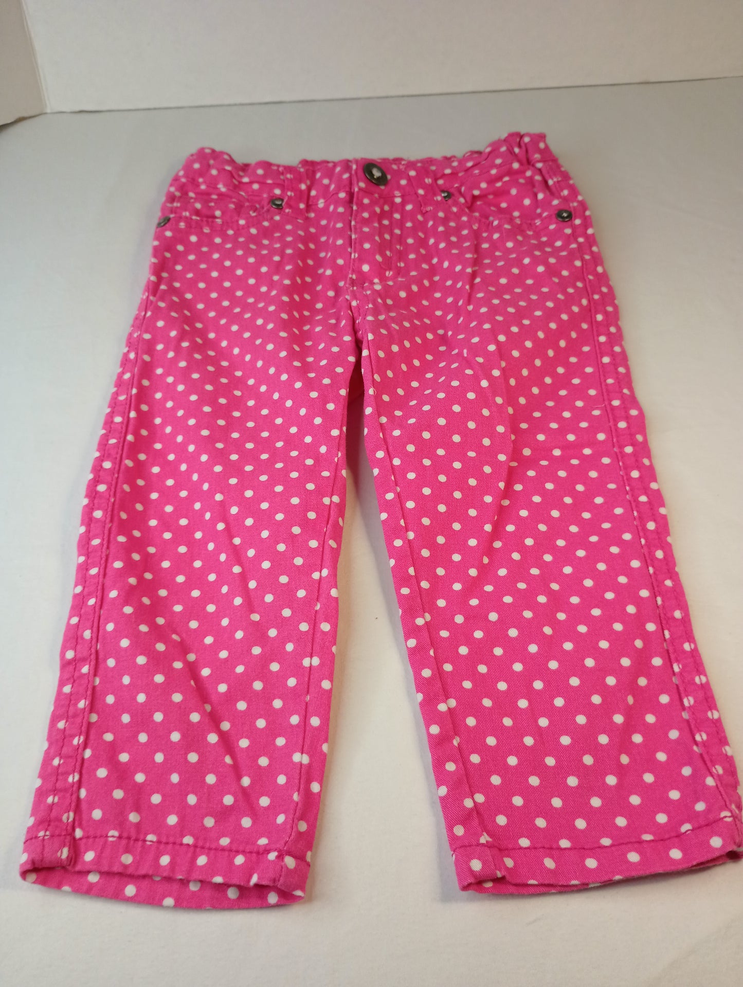 Girls US POLO ASSN 3T SKINNY Pink Polka Dot Jeans