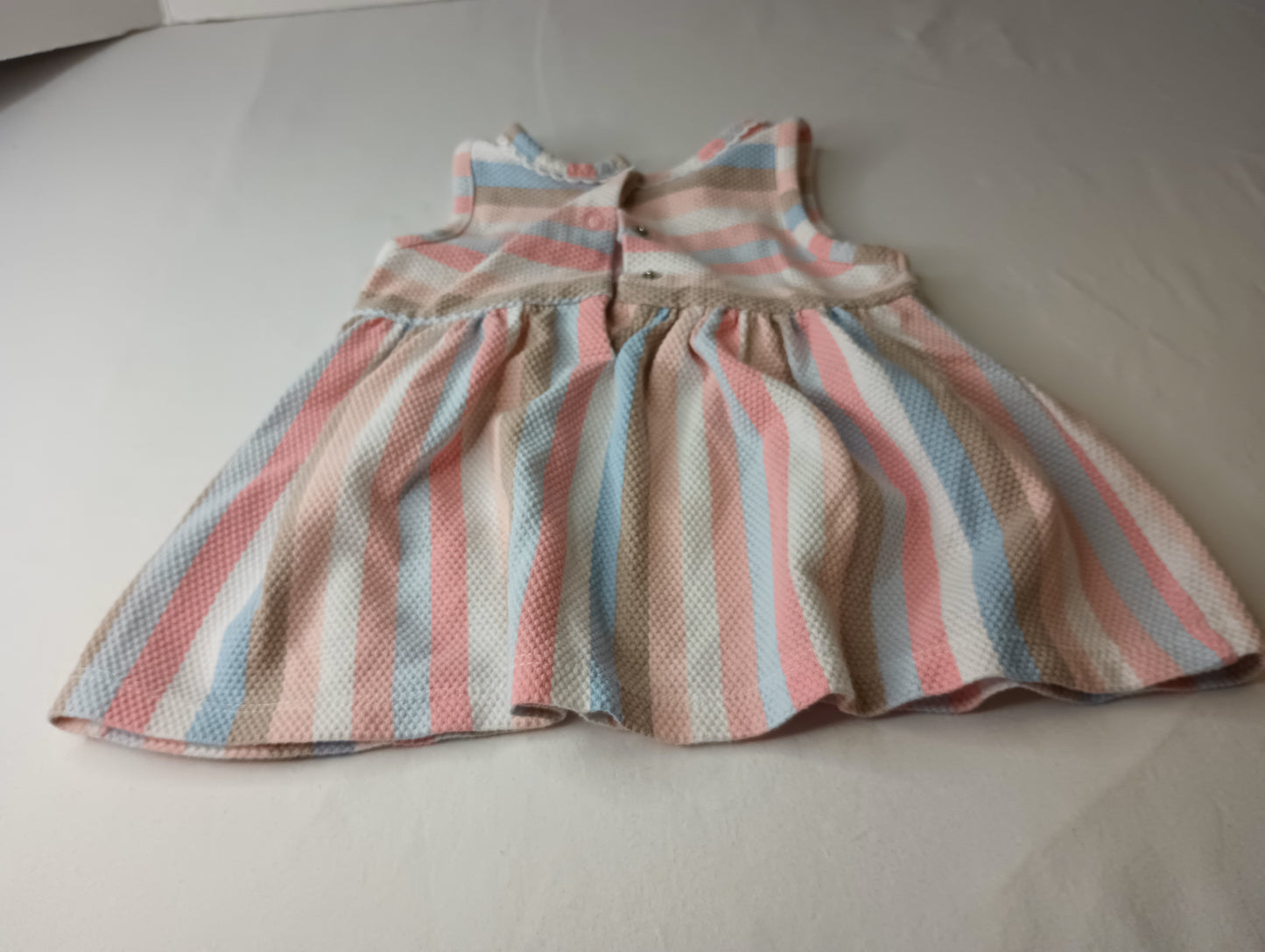 Girls Calvin Klein Striped Sleeveless Dress 18M