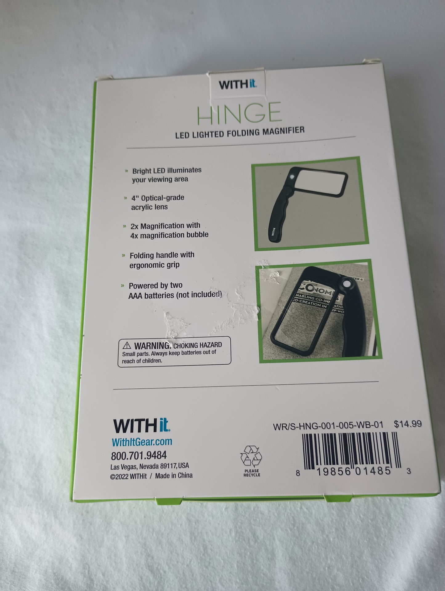 HINGE LED lighted folding Magnifier