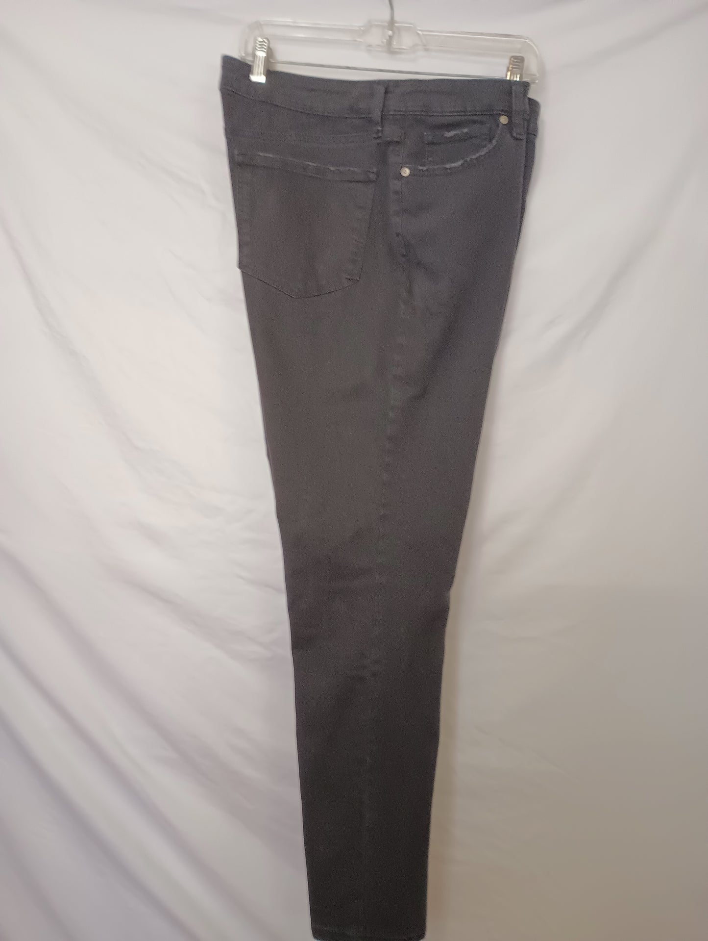 STYLE & CO Women's Skinny Ankle High Rise Skimming Pocket Size 14 Washed Distressed Black Jeans