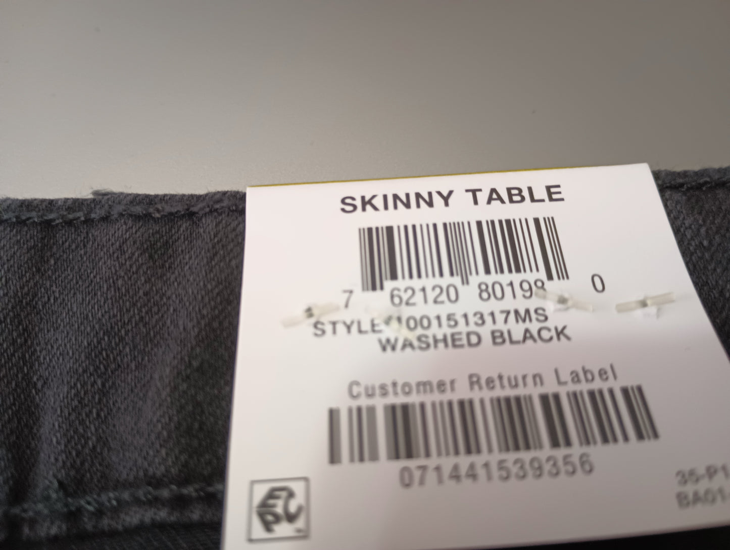 STYLE & CO Women's Skinny Ankle High Rise Skimming Pocket Size 14 Washed Distressed Black Jeans