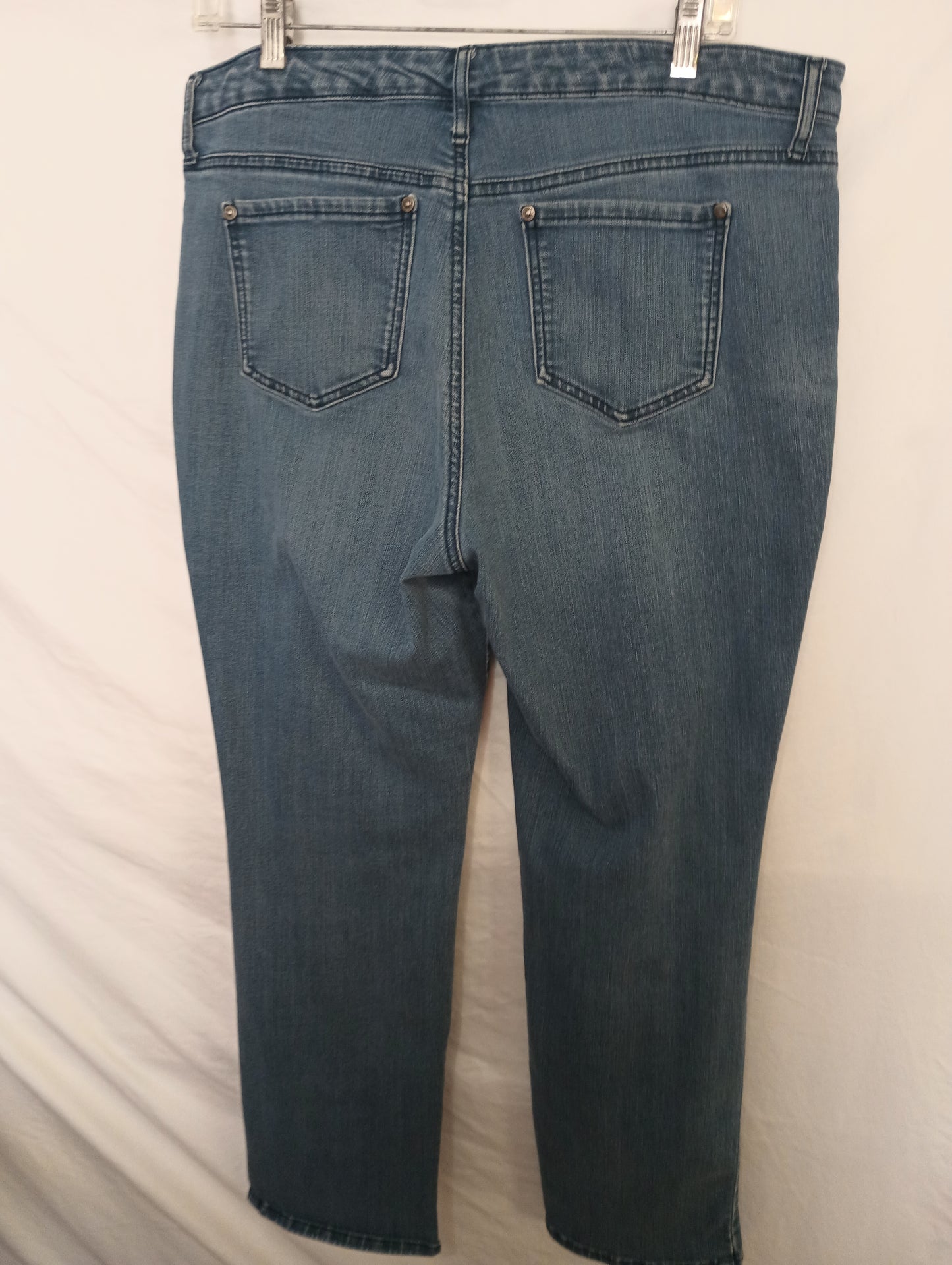 Gloria Vanderbilt All Around Slimming Effect Rail Straight Jeans Size 12 Missy Short