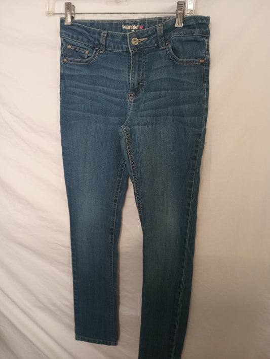 WRANGLER Girls Adjustable Waist Mid Rise Jeans Size 14R