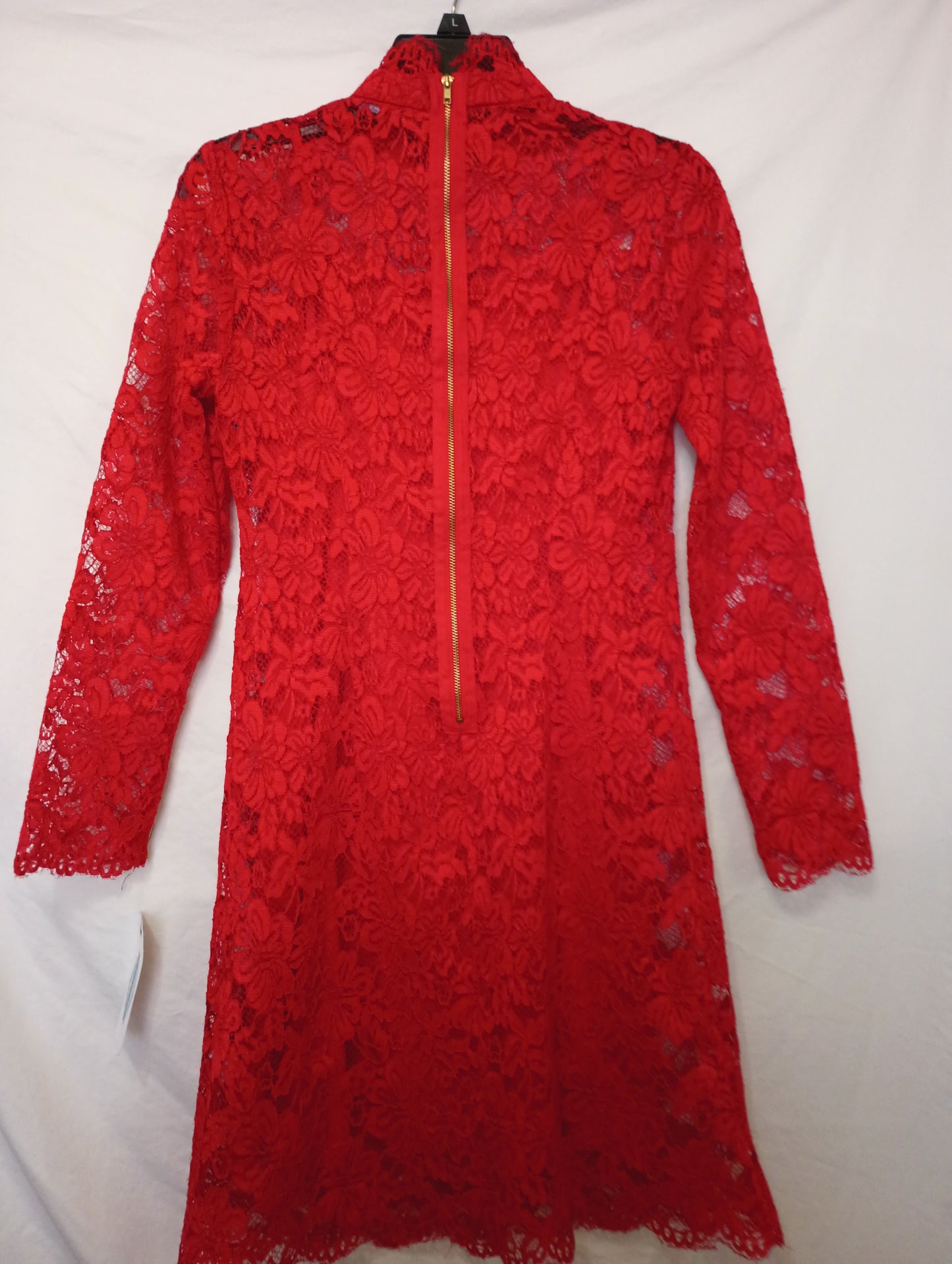 PROSECCO Women's Red Riding Hood Long Sleeve Lace Dress Size 4