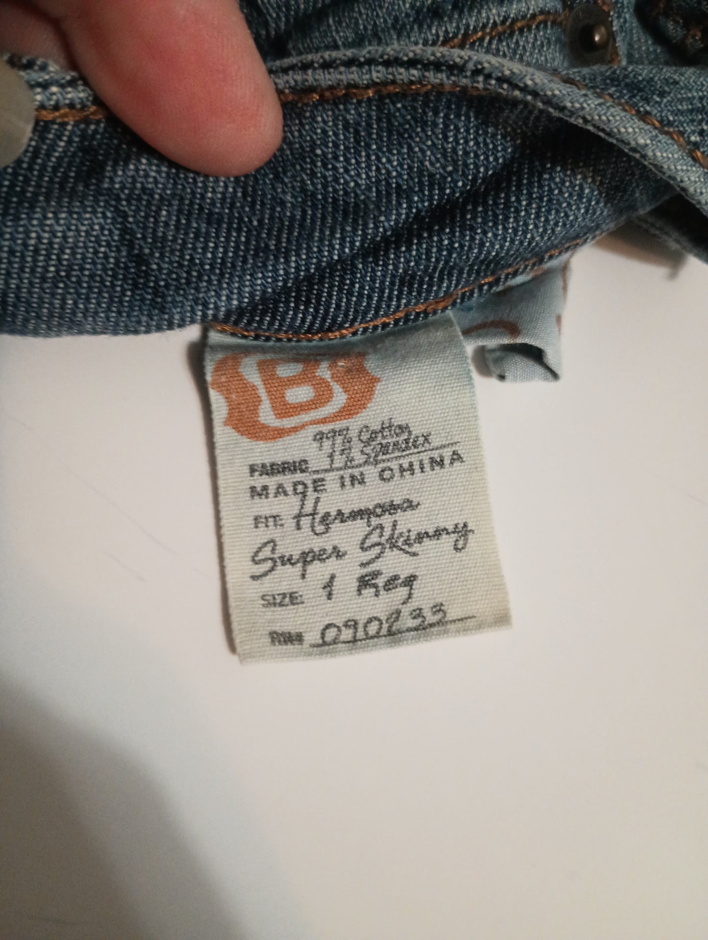 B HERMOSA Super Skinny Jeans Juniors Size 1 Reg