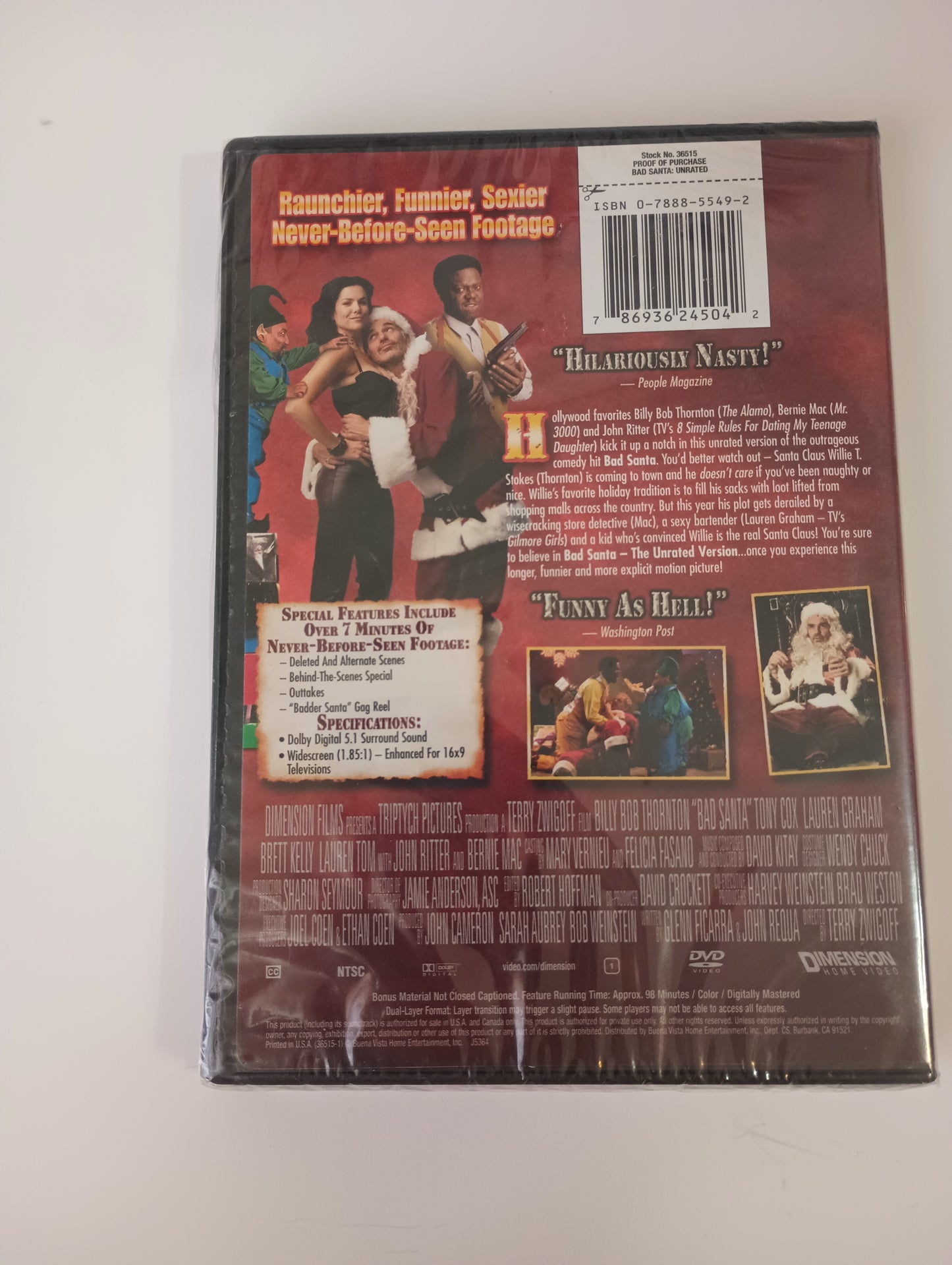 Bad Der Santa DVD The Unrated Version