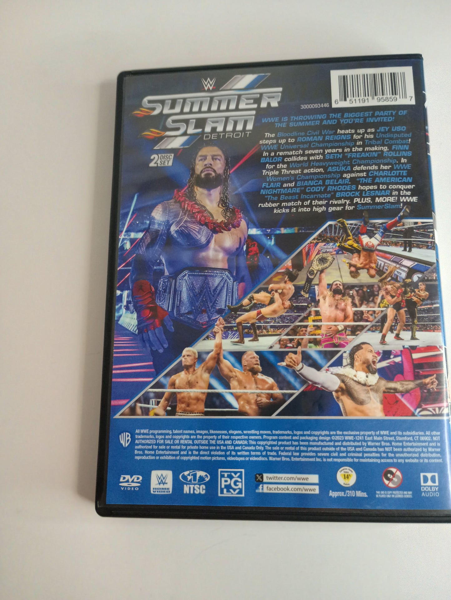 WWE Summer Slam 2023 DVD TV PG LV