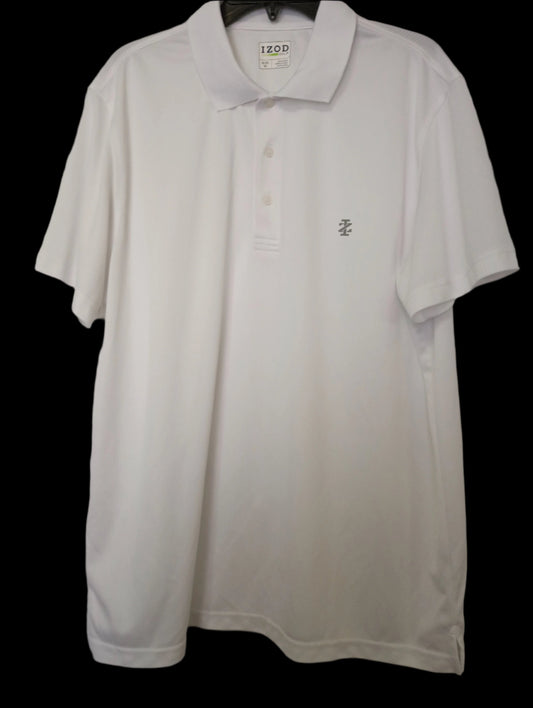 IZOD Golf XL Mens Collared short sleeve shirt White