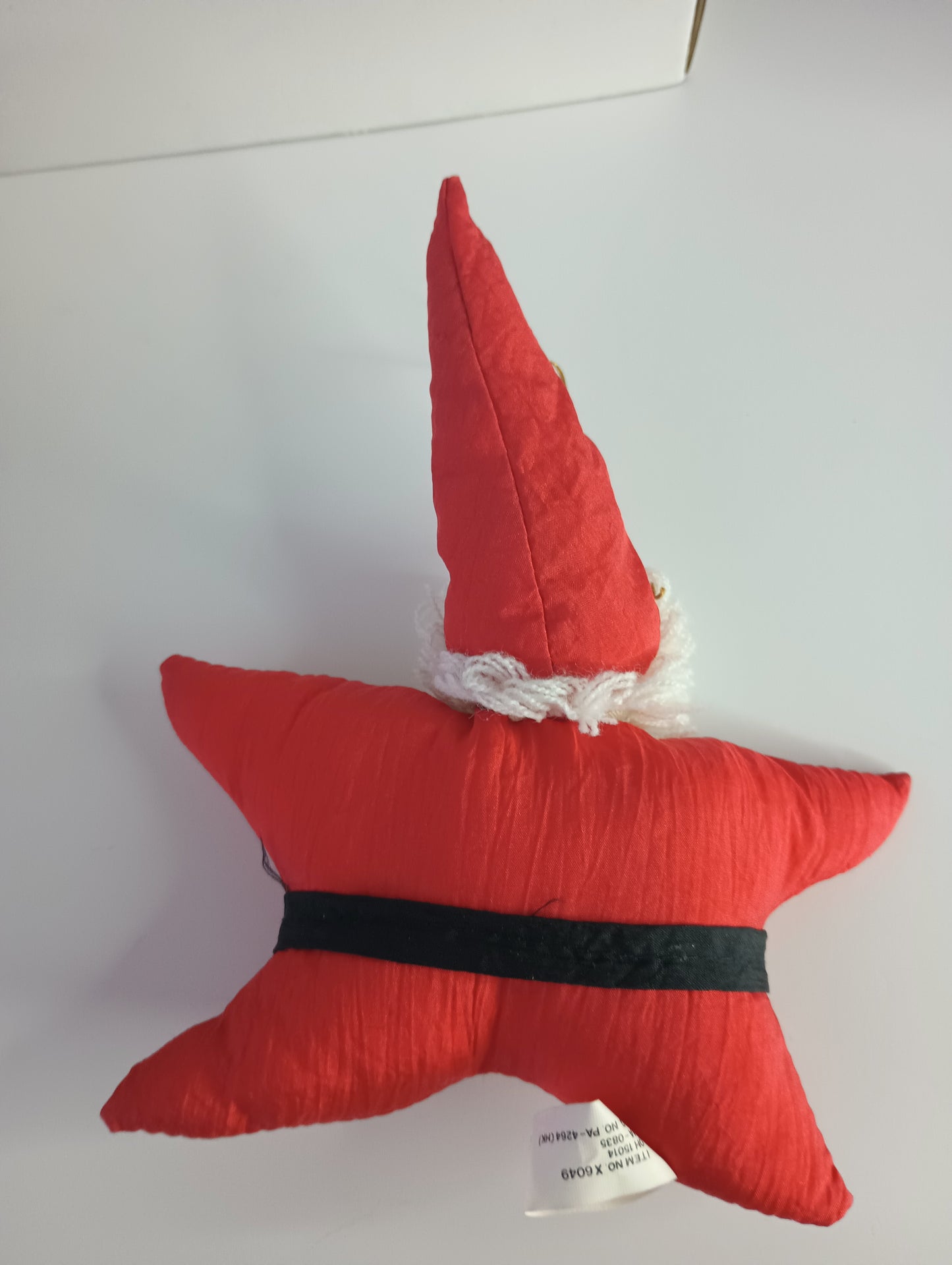 Cloth Star Santa Christmas Ornament 8"