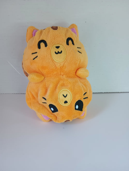 TeeTurtle Reversible Cat Plushie Orange Tabby 4" - 2021-22 TeeTurtle