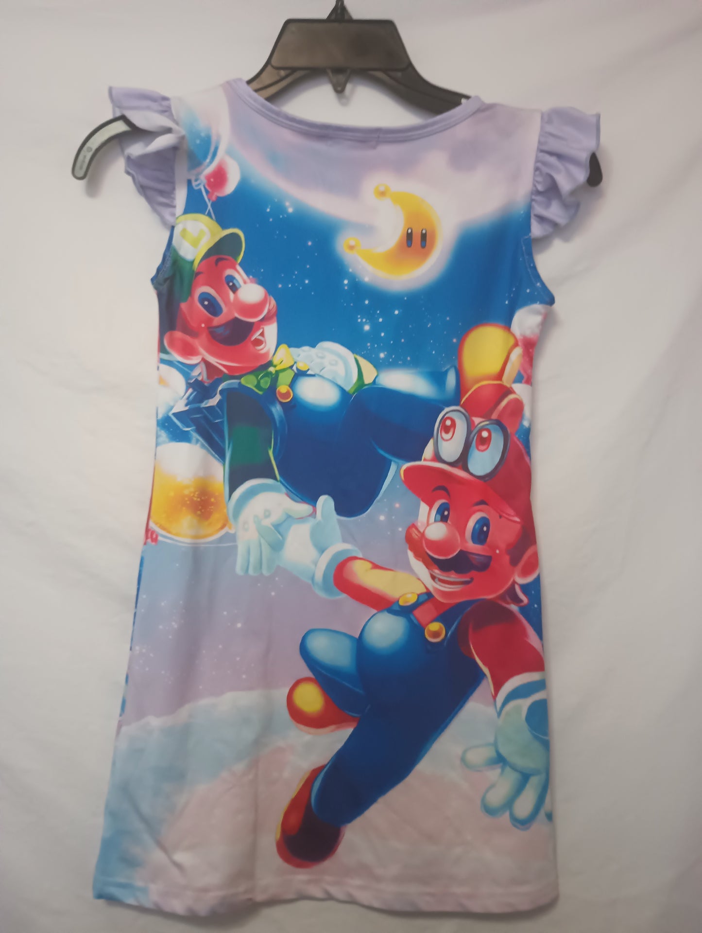 THOMBASE Since 2011 Mario Girls Shirt with Flutter  Sleeves  140