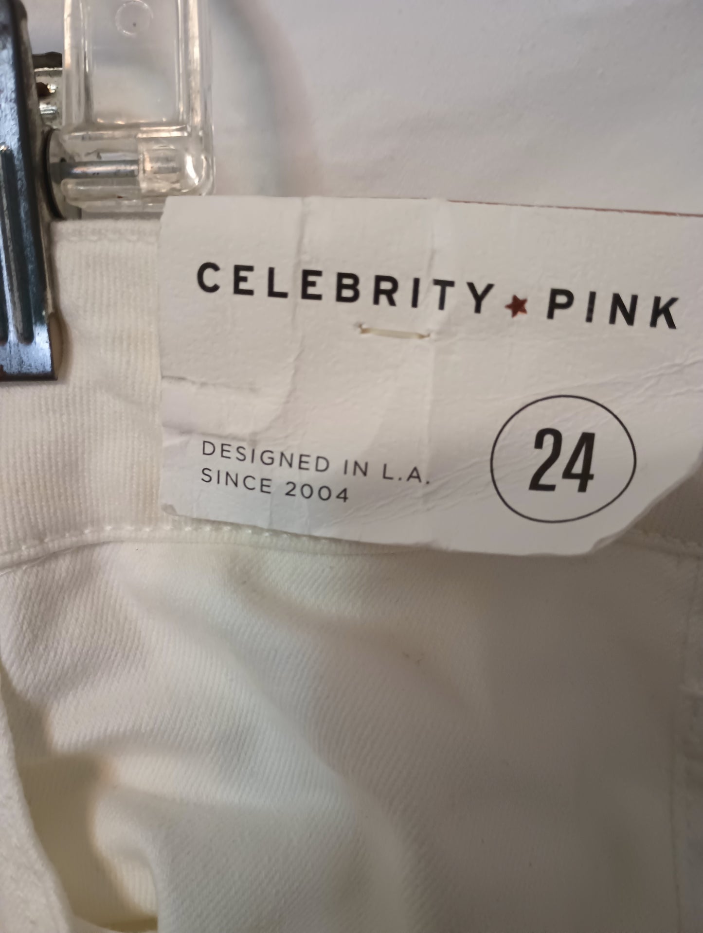 CELEBRITY PINK Women's Size 24 Optic White High Rise Crop Pants