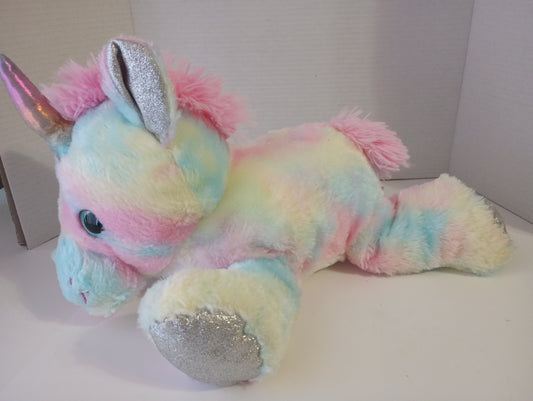 TOMS TOY INTERNATIONAL Unicorn Plush Pink/Purple/Yellow/Blue 18"