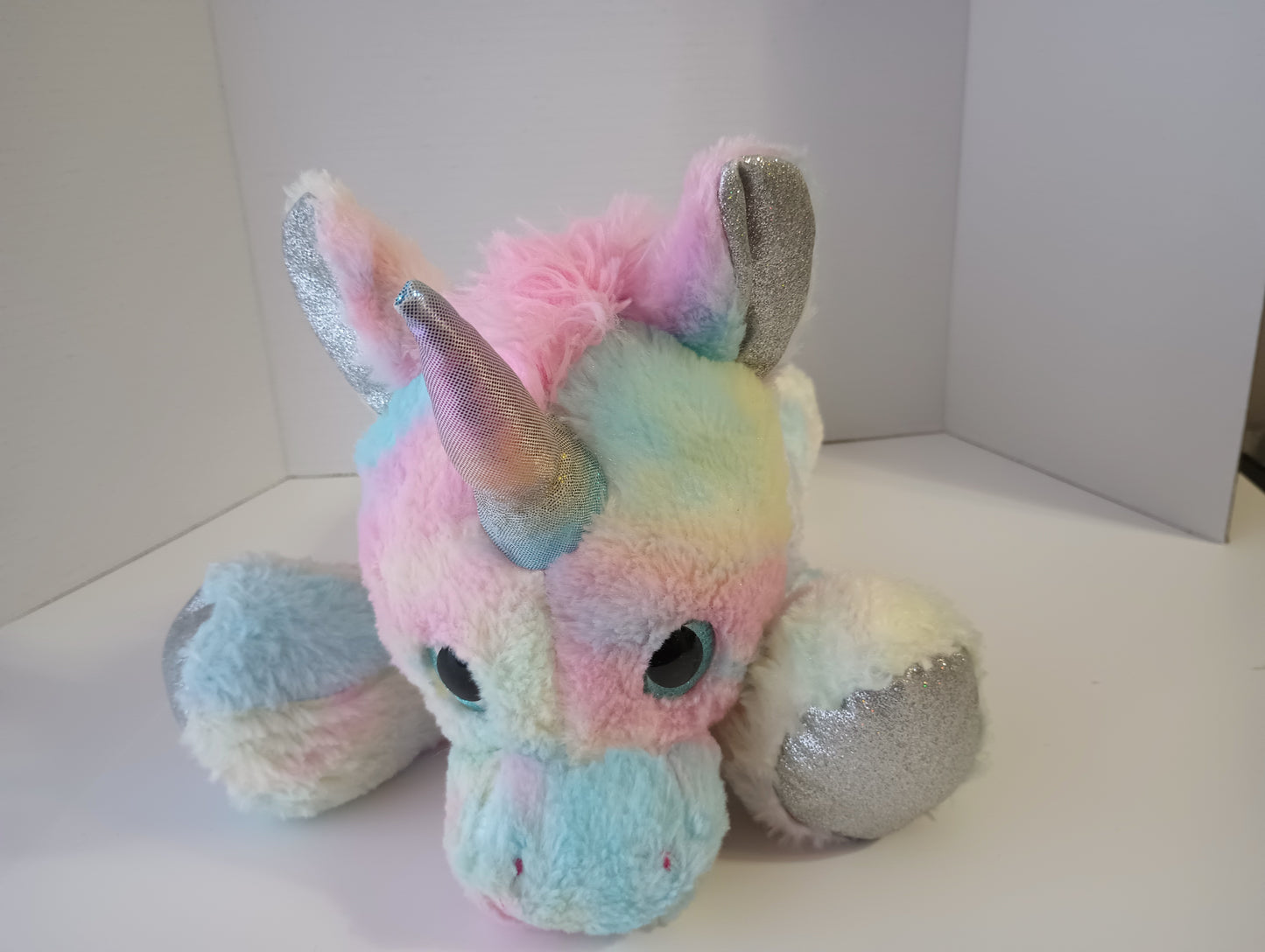 TOMS TOY INTERNATIONAL Unicorn Plush Pink/Purple/Yellow/Blue 18"