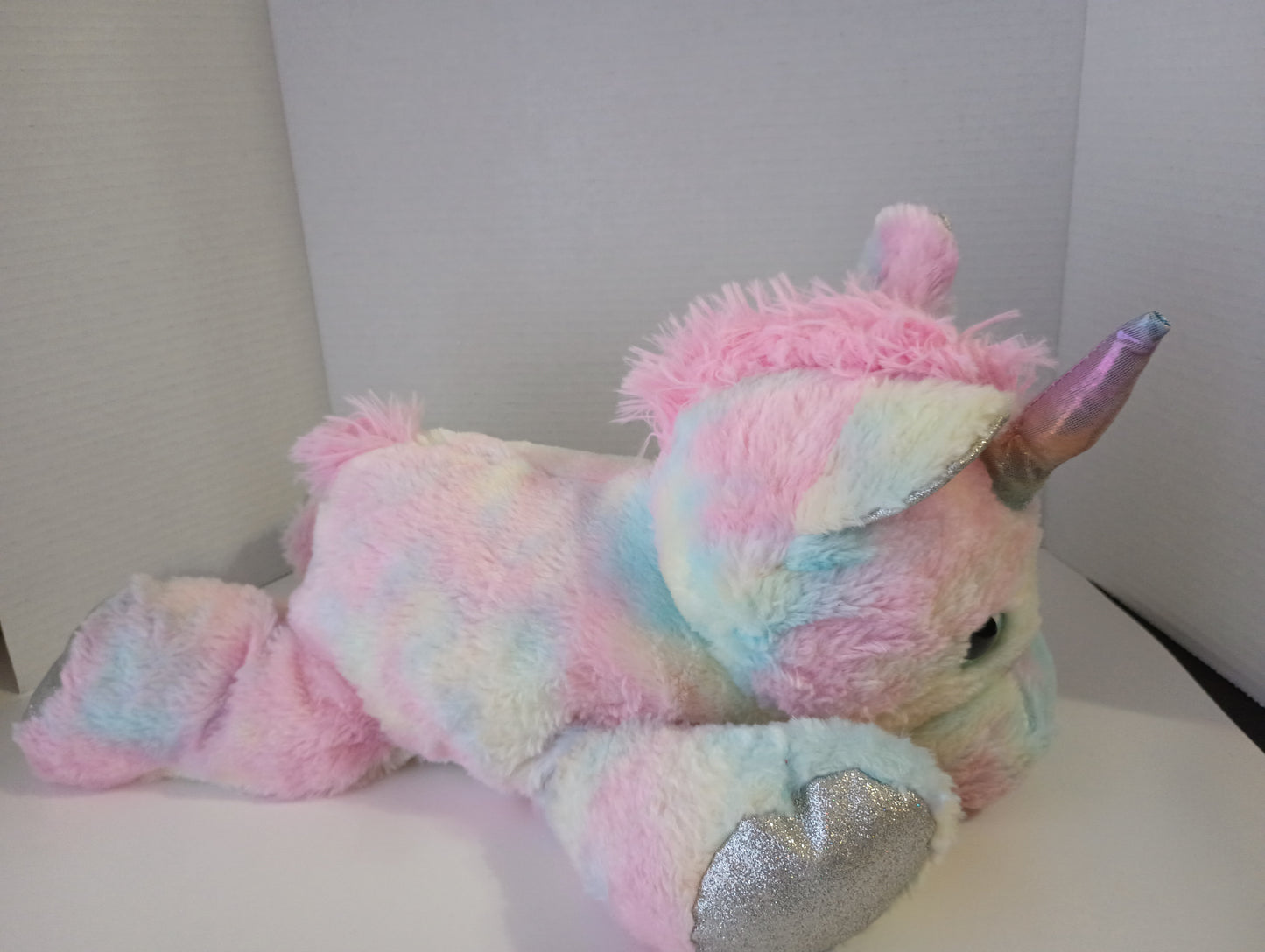 TOMS TOY INTERNATIONAL Unicorn Plush Pink/Purple/Yellow/Blue 18"