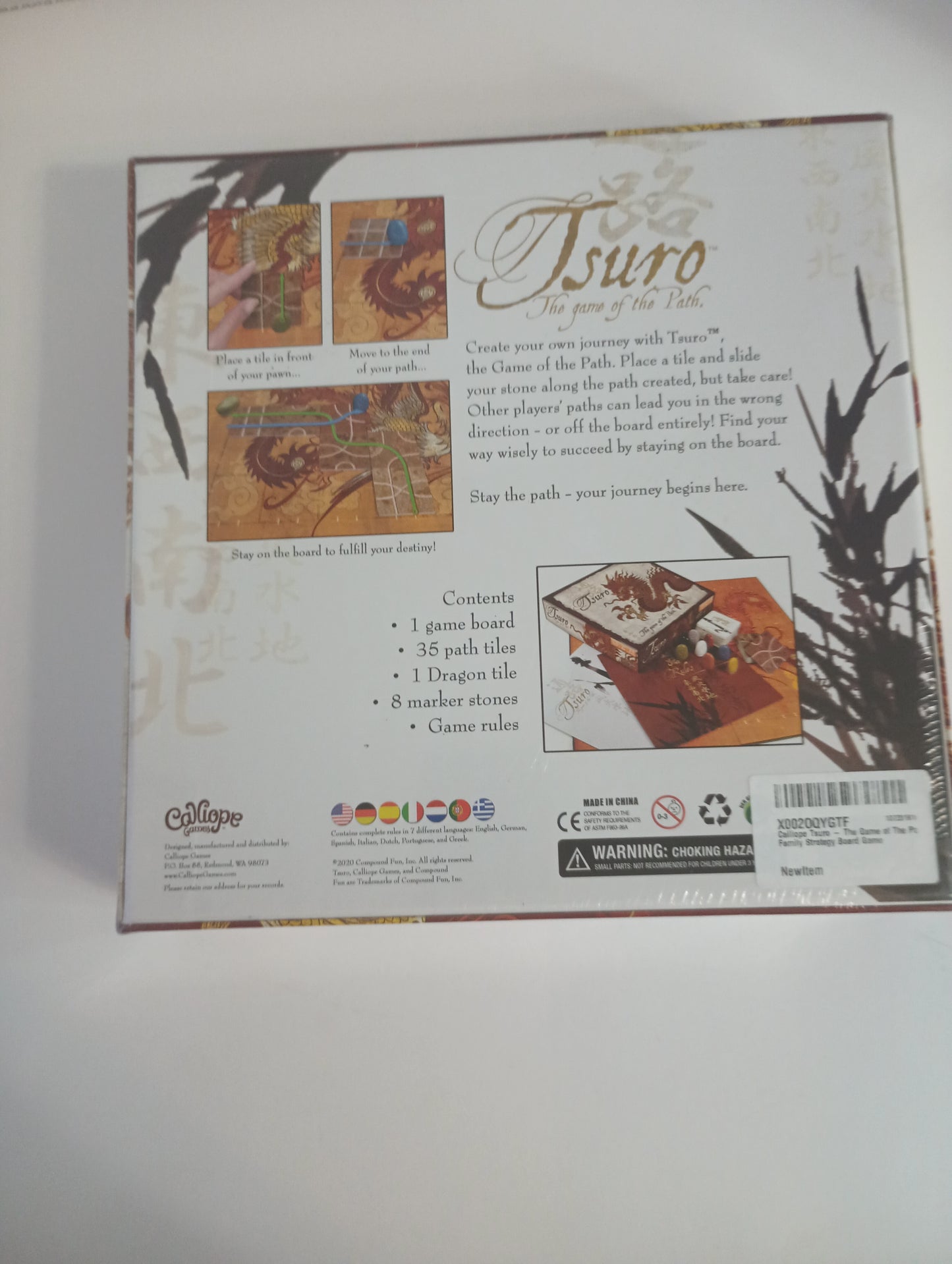 Calliope CLP 021 Board Game for 2-8 Players | Tsuro - The Game of The Path | Adults and Kids | 8 & Up