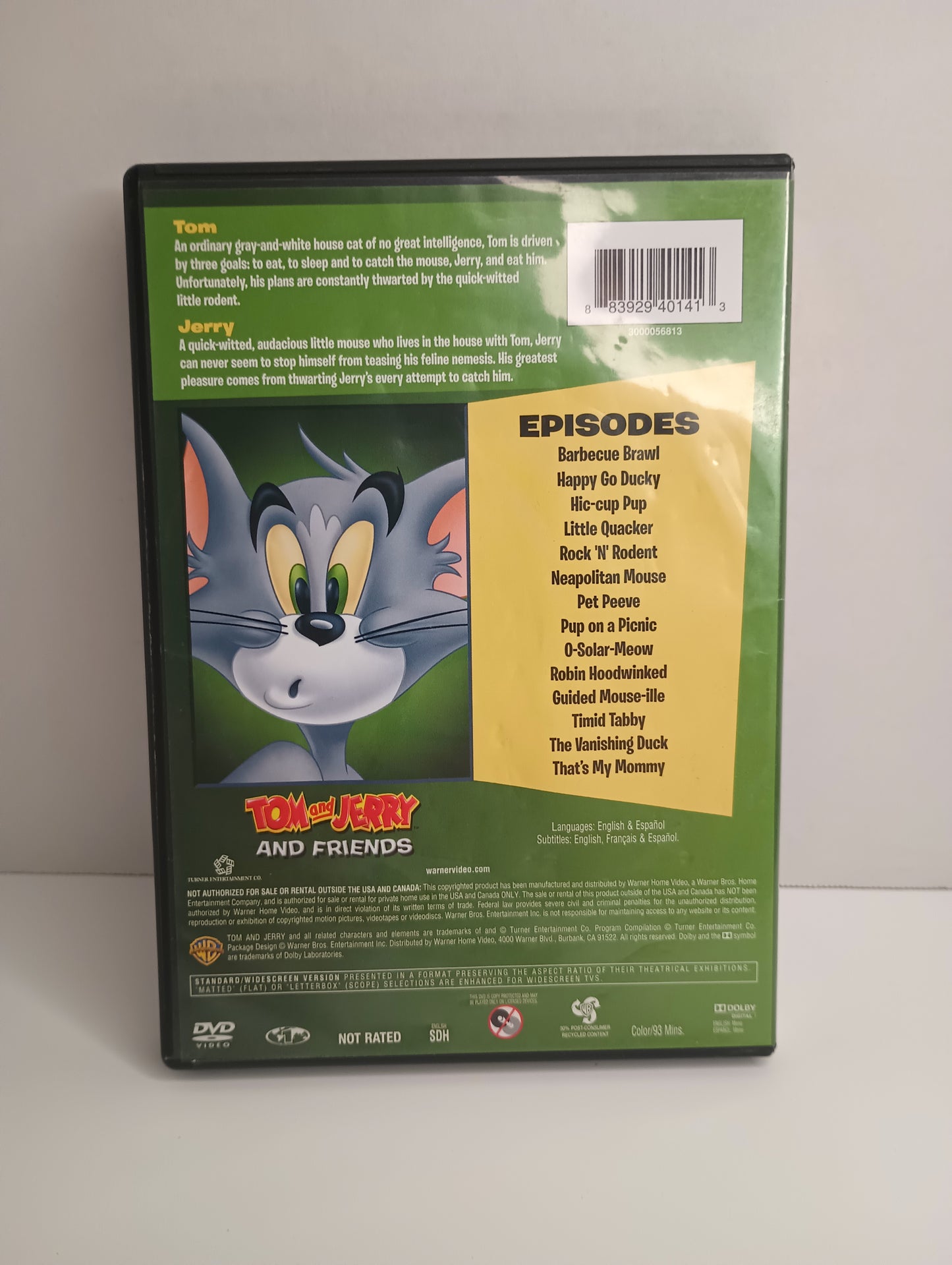 TOM AND JERRY AND FRIENDS DVD