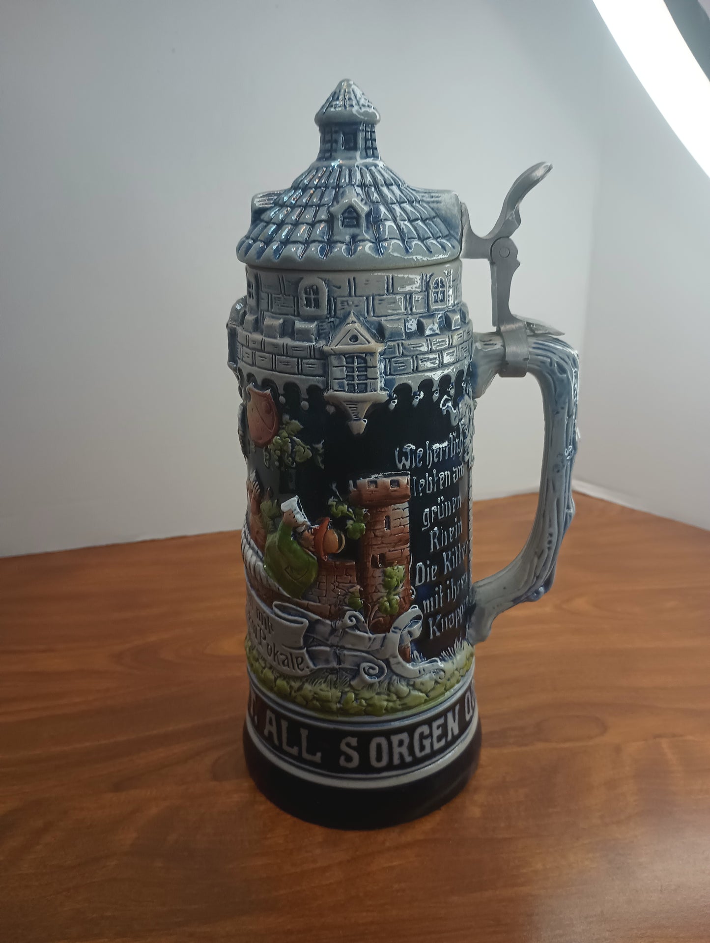 Vintage Original King Western Germany Beer Stein Collectible 11"