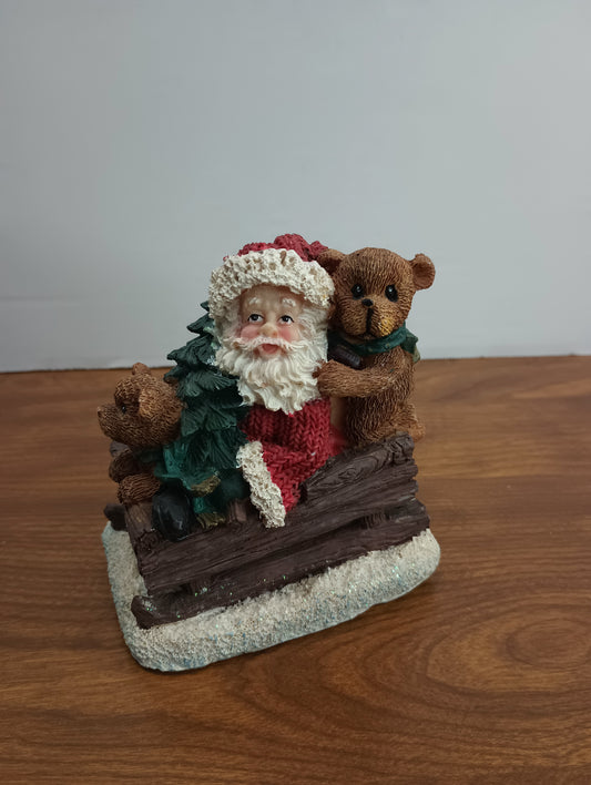 Vintage Santa Riding Sleigh