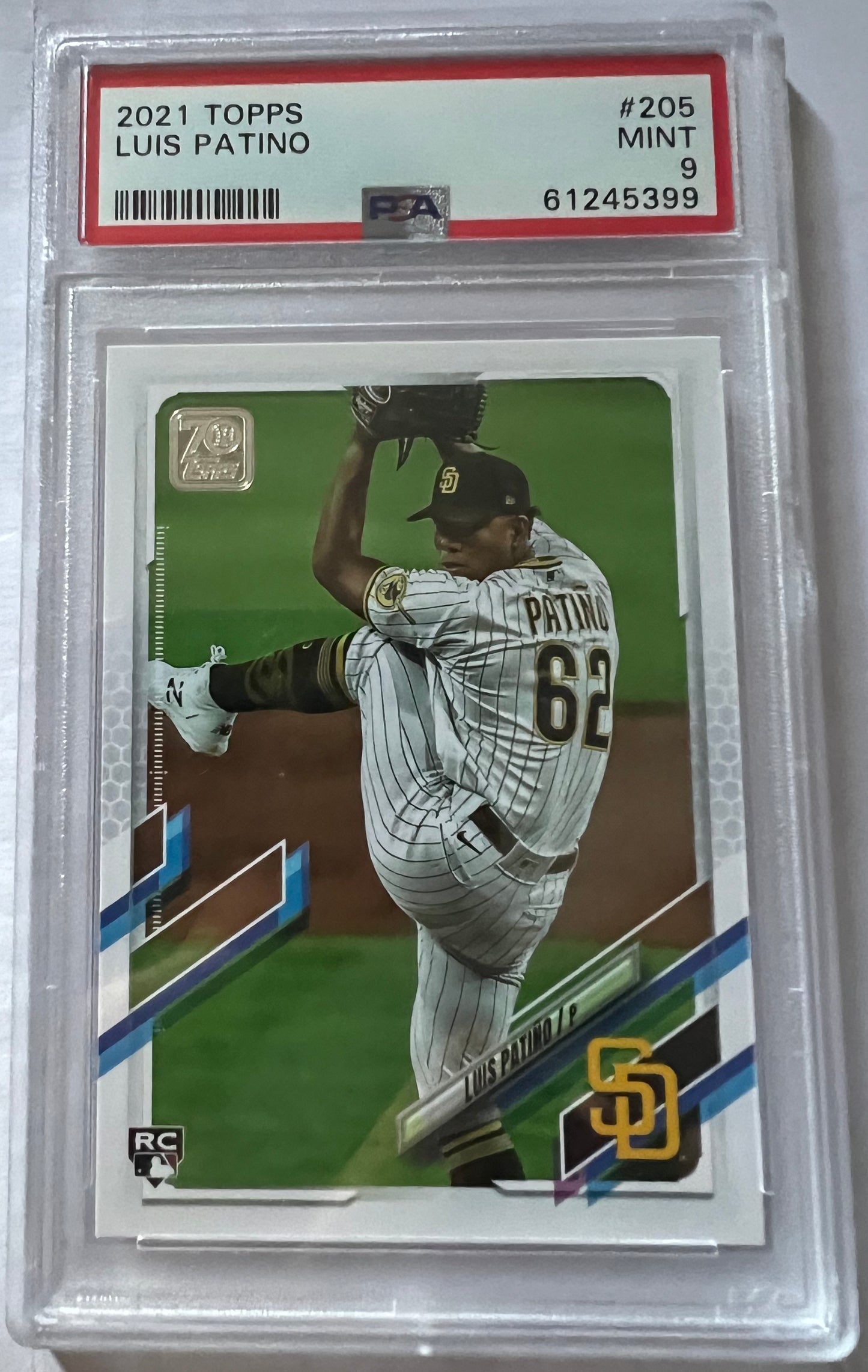 Luis Patino San Diego Padres #205 - 2021 Topps PSA 9