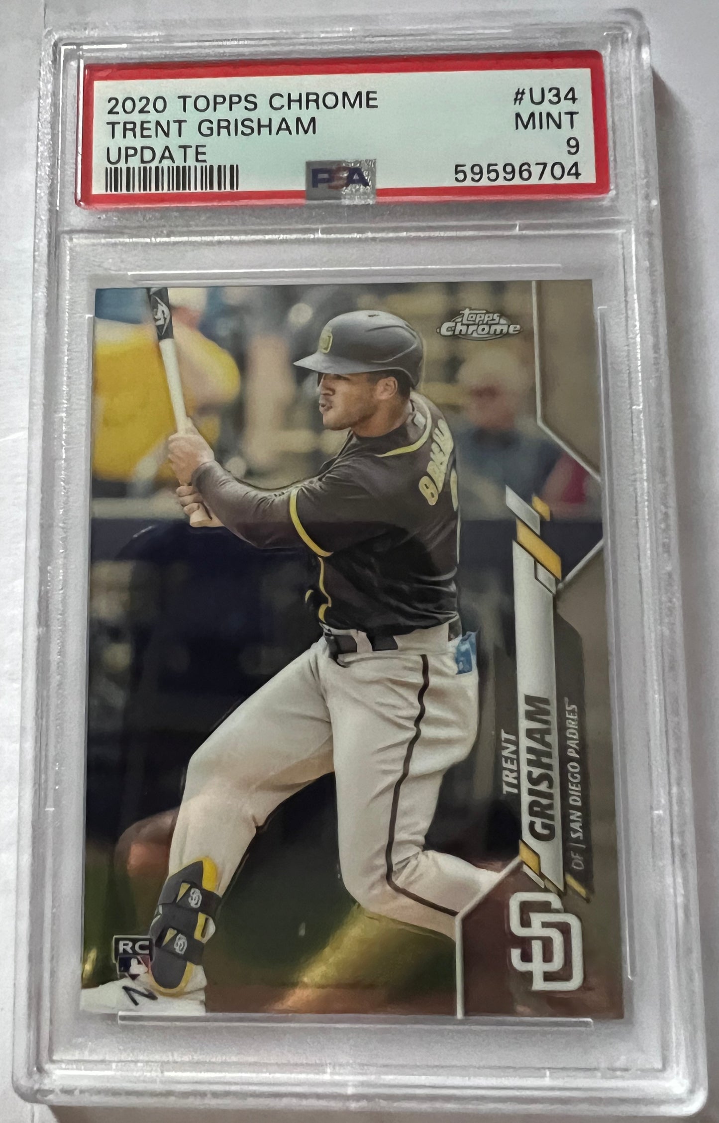 Trent Grisham San Diego Padres #U34 - 2020 Topps Chrome Update PSA 9