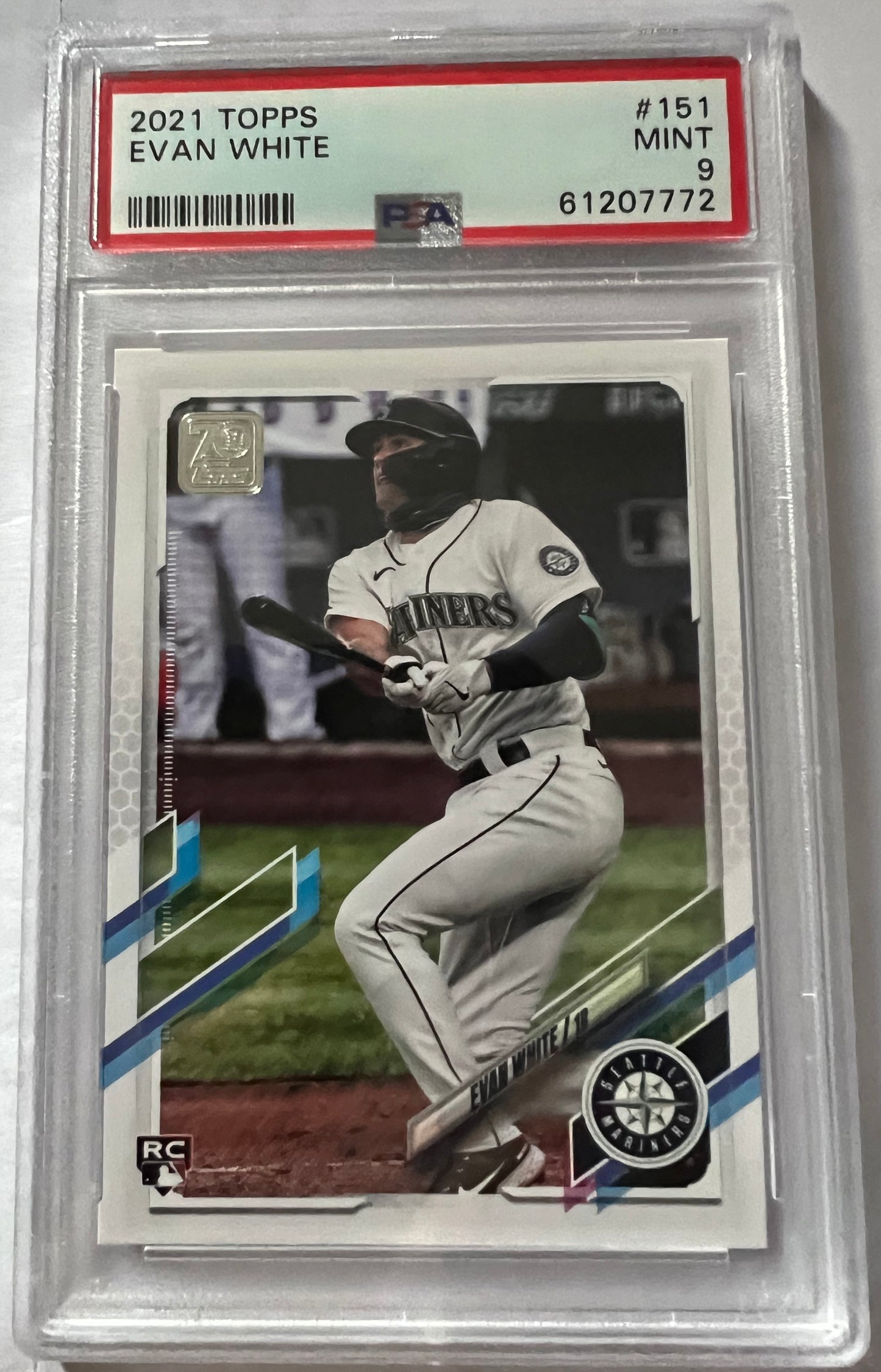 Evan White Seattle Mariners #151 - 2021 Topps PSA 9