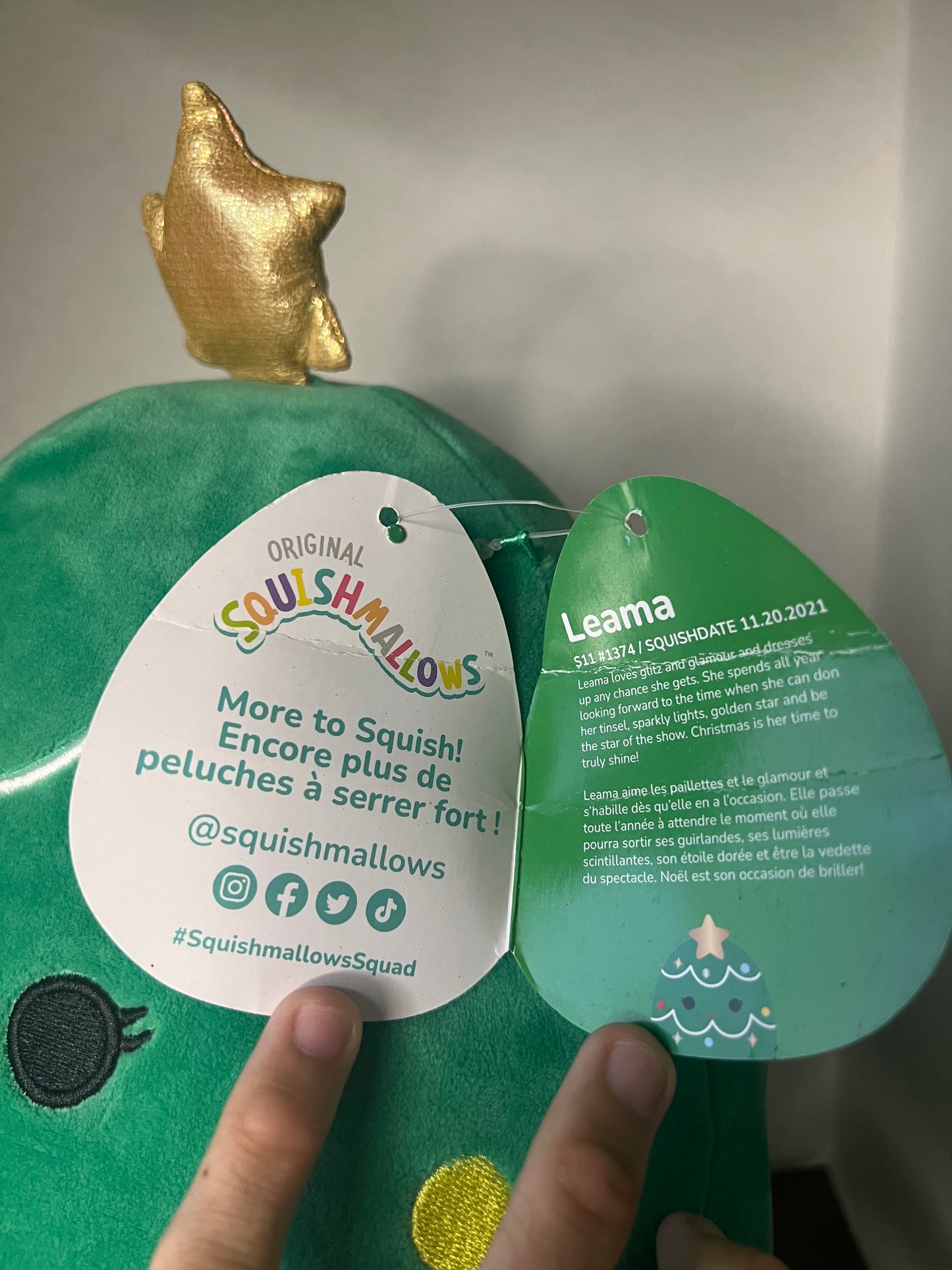 Squishmallows 12" Leama The Christmas Tree - 2022 Kelly Toy