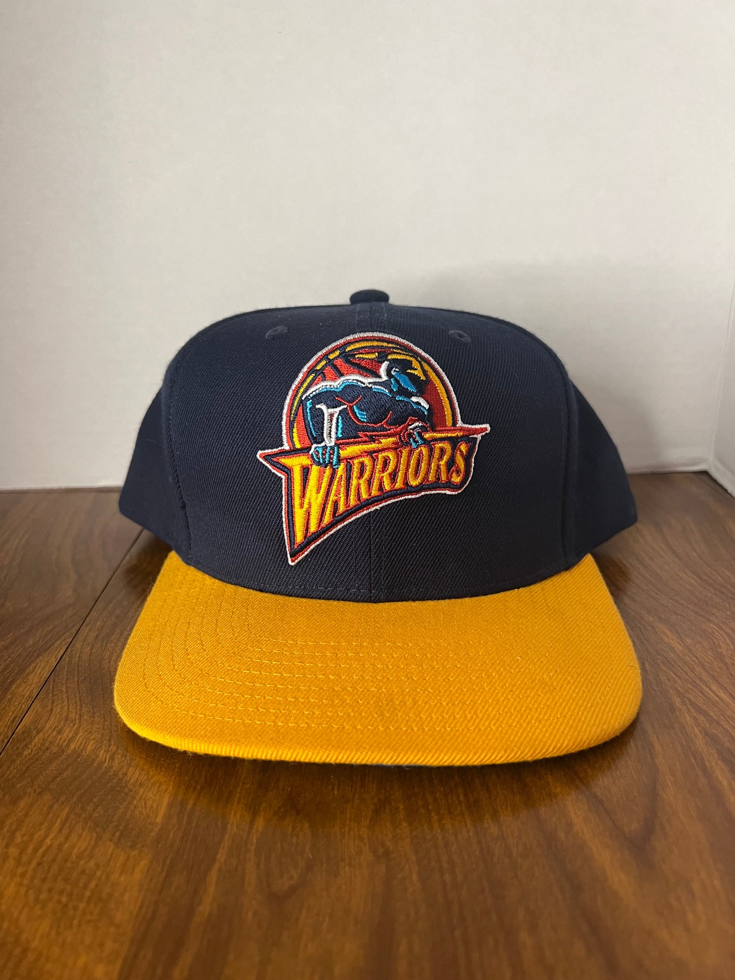 Golden State Warriors Navy Yellow Baseball Cap Snapback - Mitchell & Ness