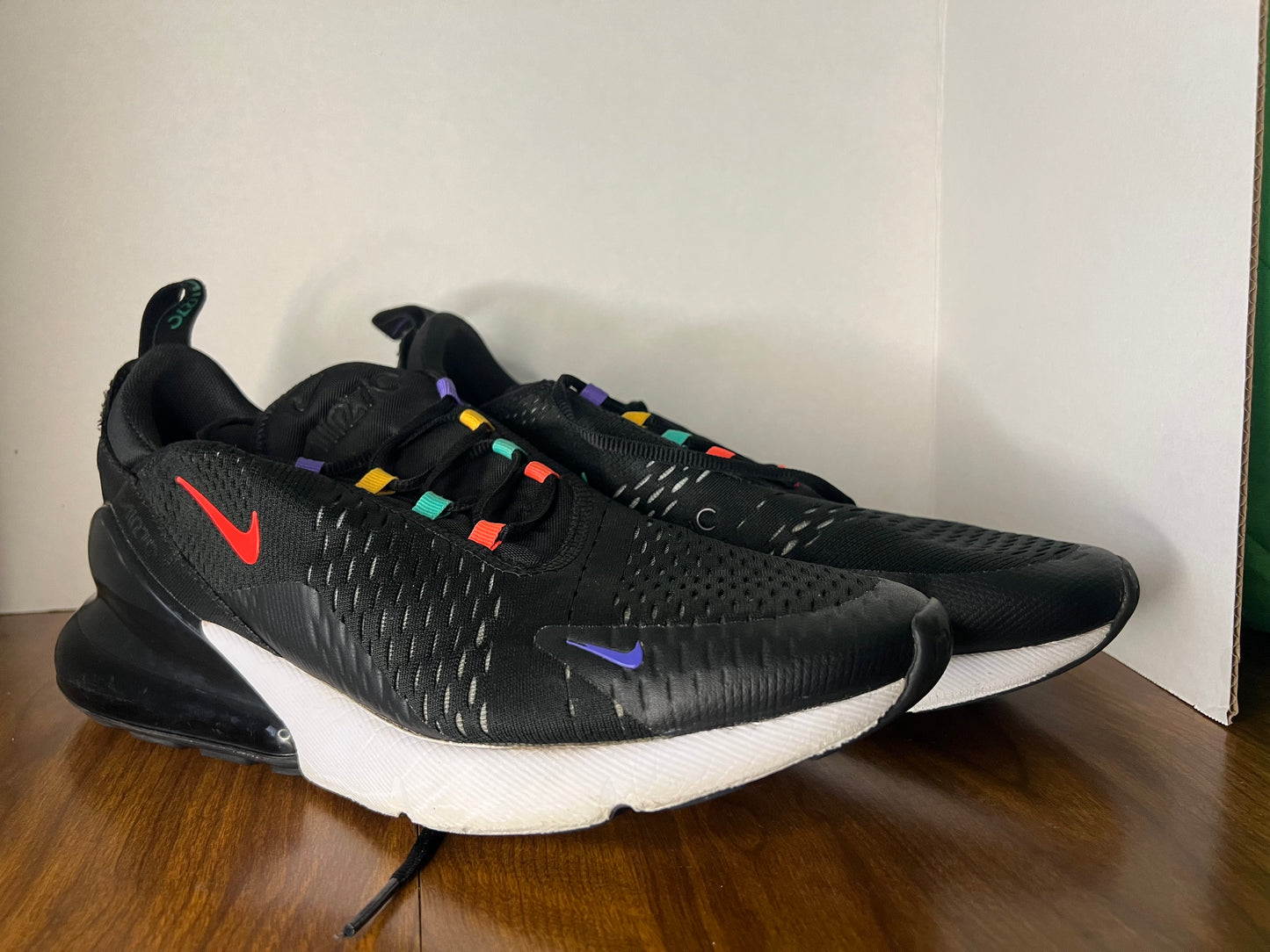 Nike Air Max 270 Black Multicolor Size 11.5 Men AH8050-023 - 2019